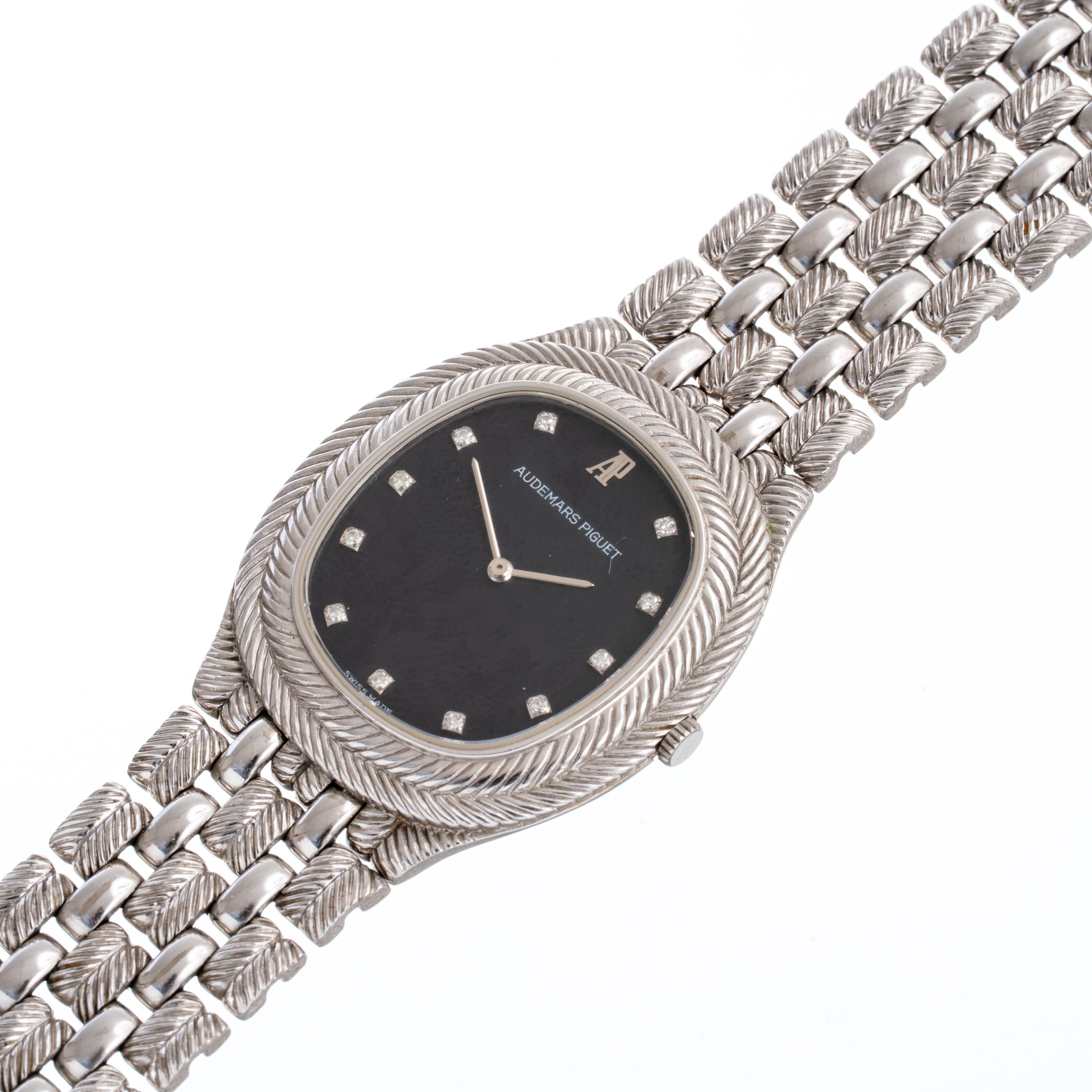 AUDEMARS PIGUET - FEATHER OROLOGIO SOLO TEMPO IN ORO BIANCO 18KT AL QUARZO CON BRACCIALE INTEGRAT...