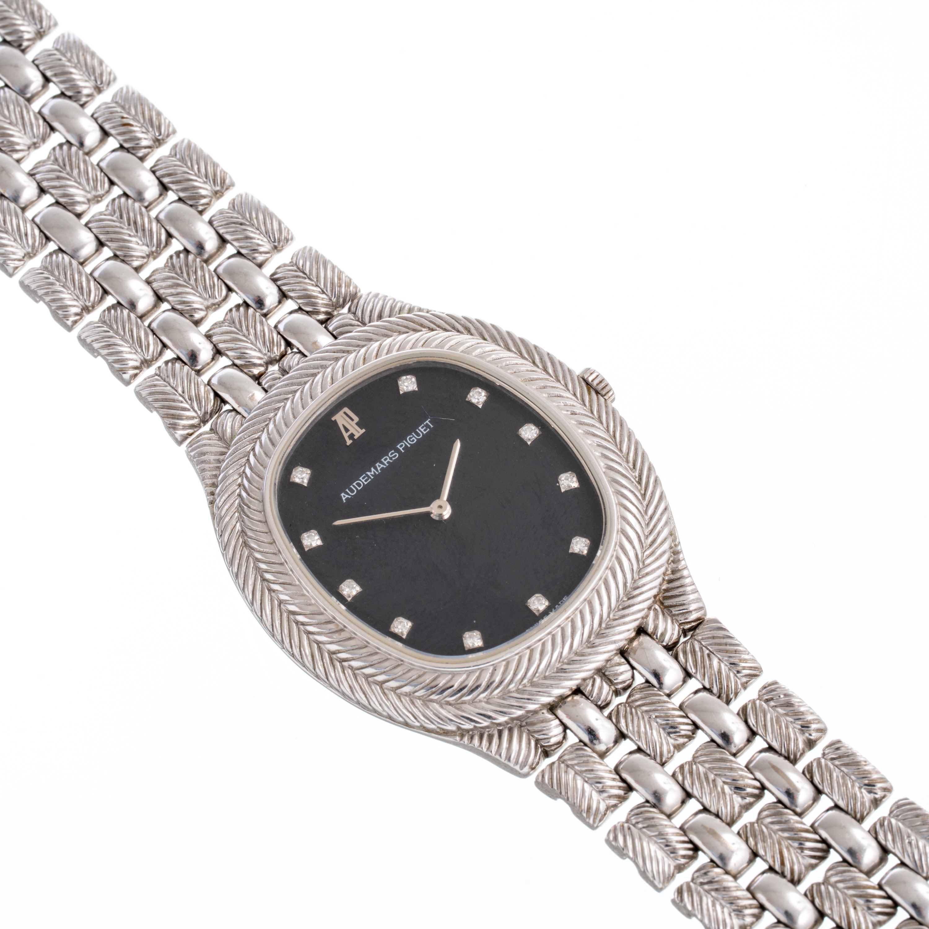 AUDEMARS PIGUET - FEATHER OROLOGIO SOLO TEMPO IN ORO BIANCO 18KT AL QUARZO CON BRACCIALE INTEGRAT...