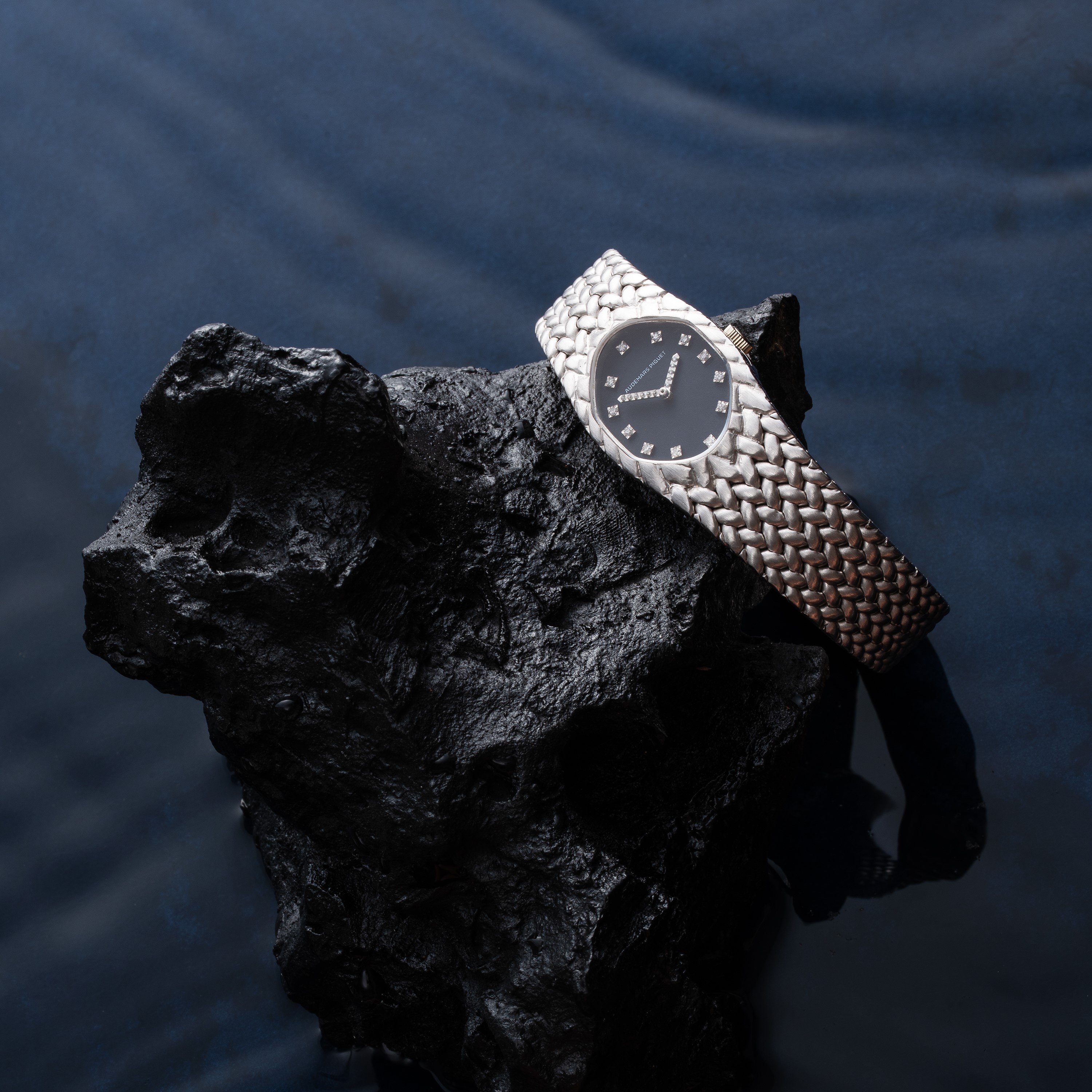 AUDEMARS PIGUET - MINI COBRA OROLOGIO SOLO TEMPO A CARICA MANUALE IN ORO BIANCO 18KT CON BRACCIAL...