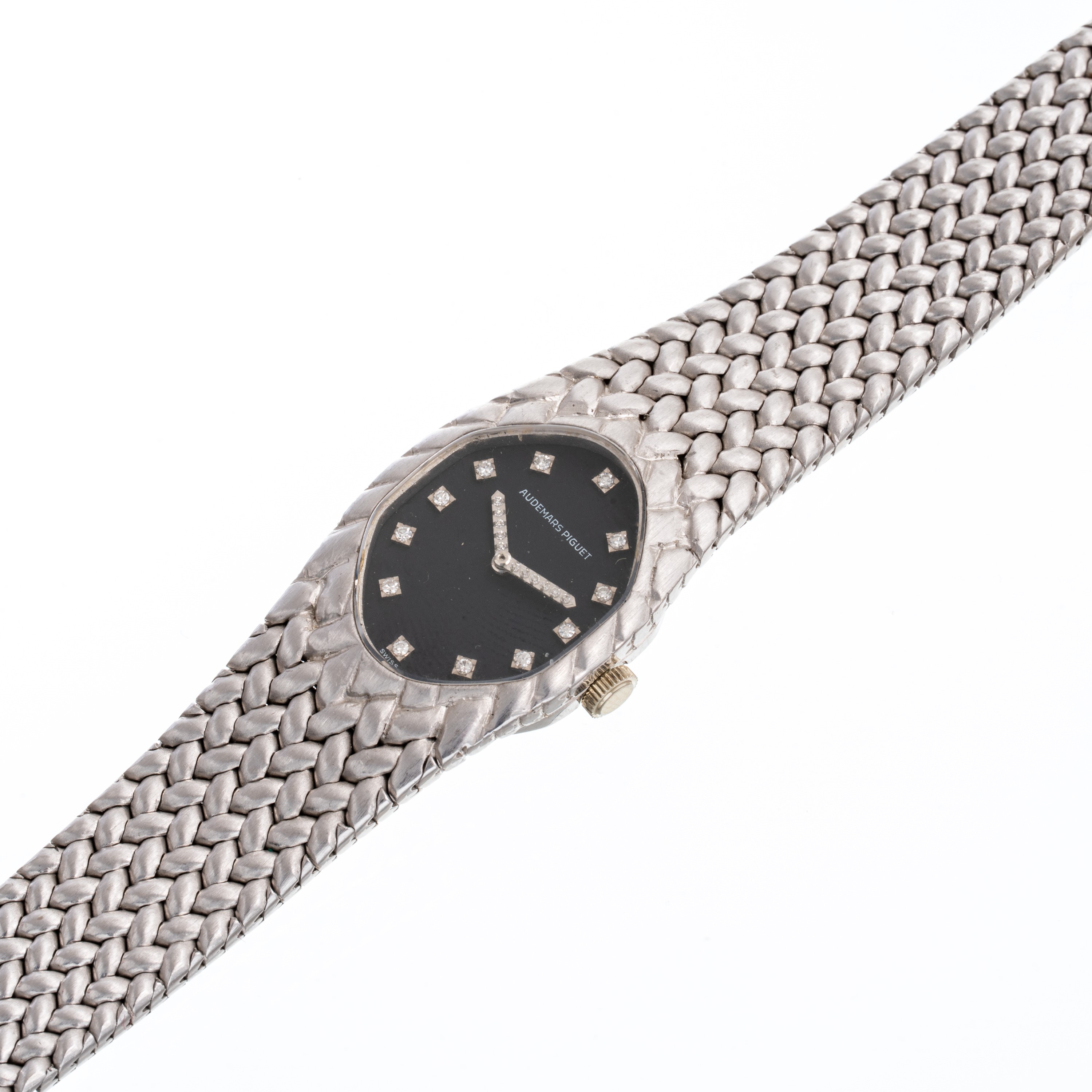 AUDEMARS PIGUET - MINI COBRA OROLOGIO SOLO TEMPO A CARICA MANUALE IN ORO BIANCO 18KT CON BRACCIAL...