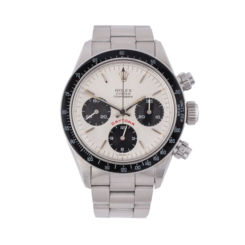 ROLEX - DAYTONA BIG RED CRONOGRAFO A CARICA MANUALE IN ACCIAIO CON GHIERA IN BACHELITE, QUADRANTE...