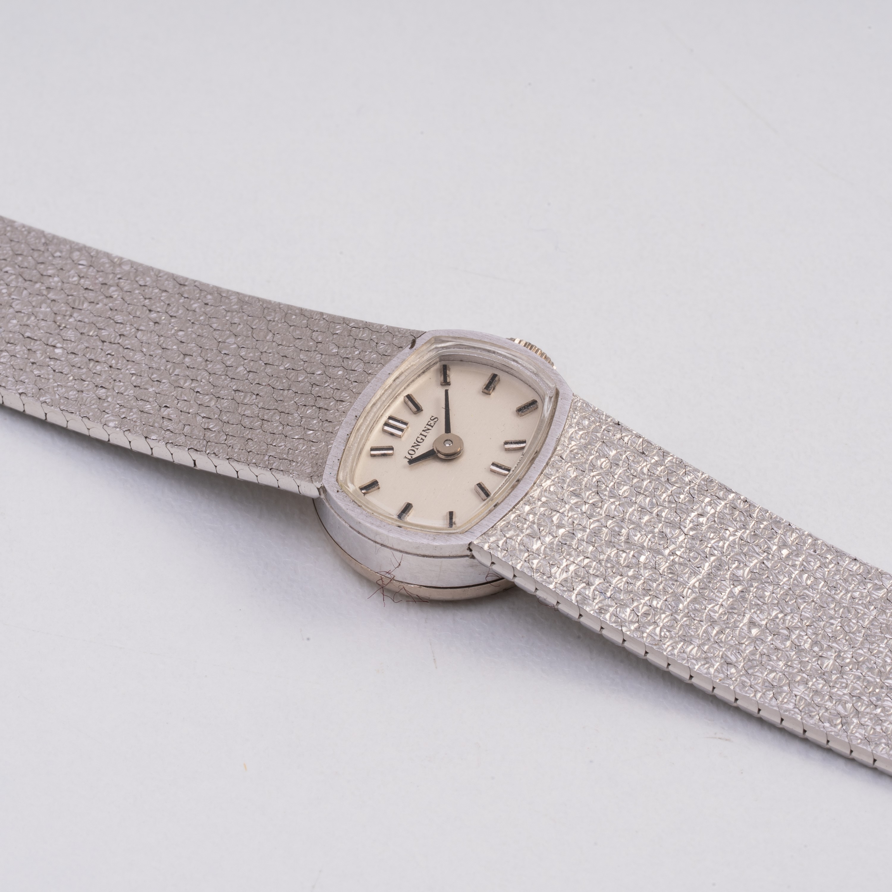 LONGINES OROLOGIO SOLO TEMPO A CARICA MANUALE IN ORO BIANCO 18KT CON BRACCIALE INTEGRATO IN ORO G...
