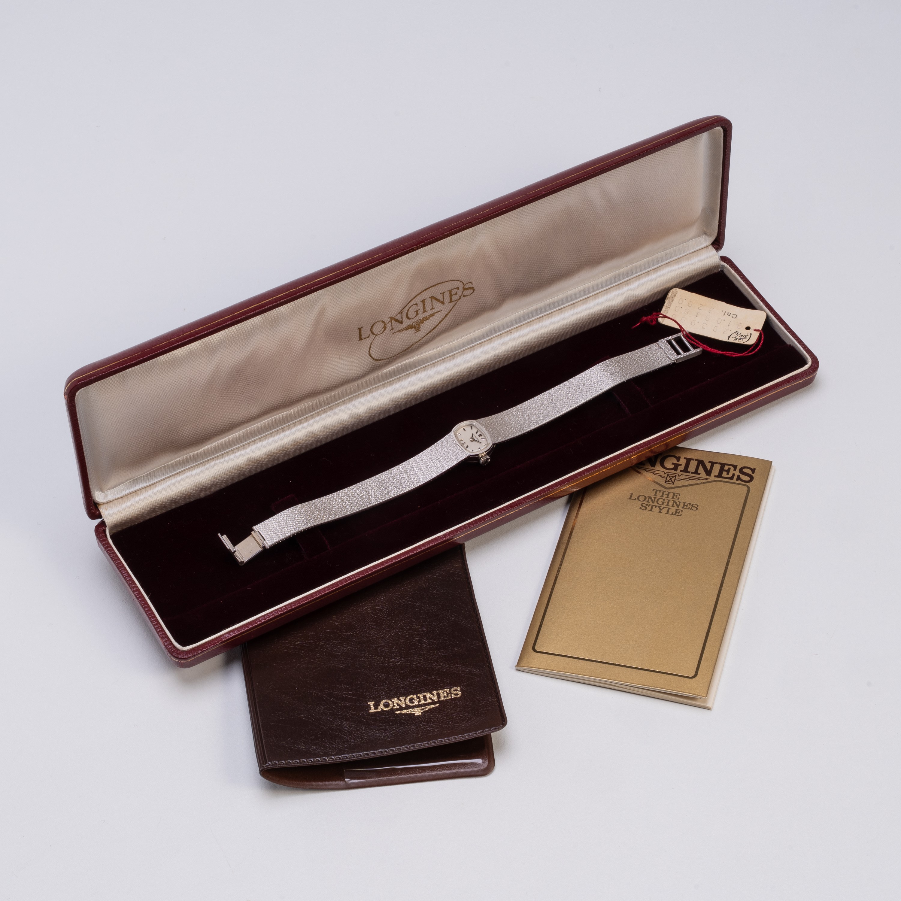 LONGINES OROLOGIO SOLO TEMPO A CARICA MANUALE IN ORO BIANCO 18KT CON BRACCIALE INTEGRATO IN ORO G...