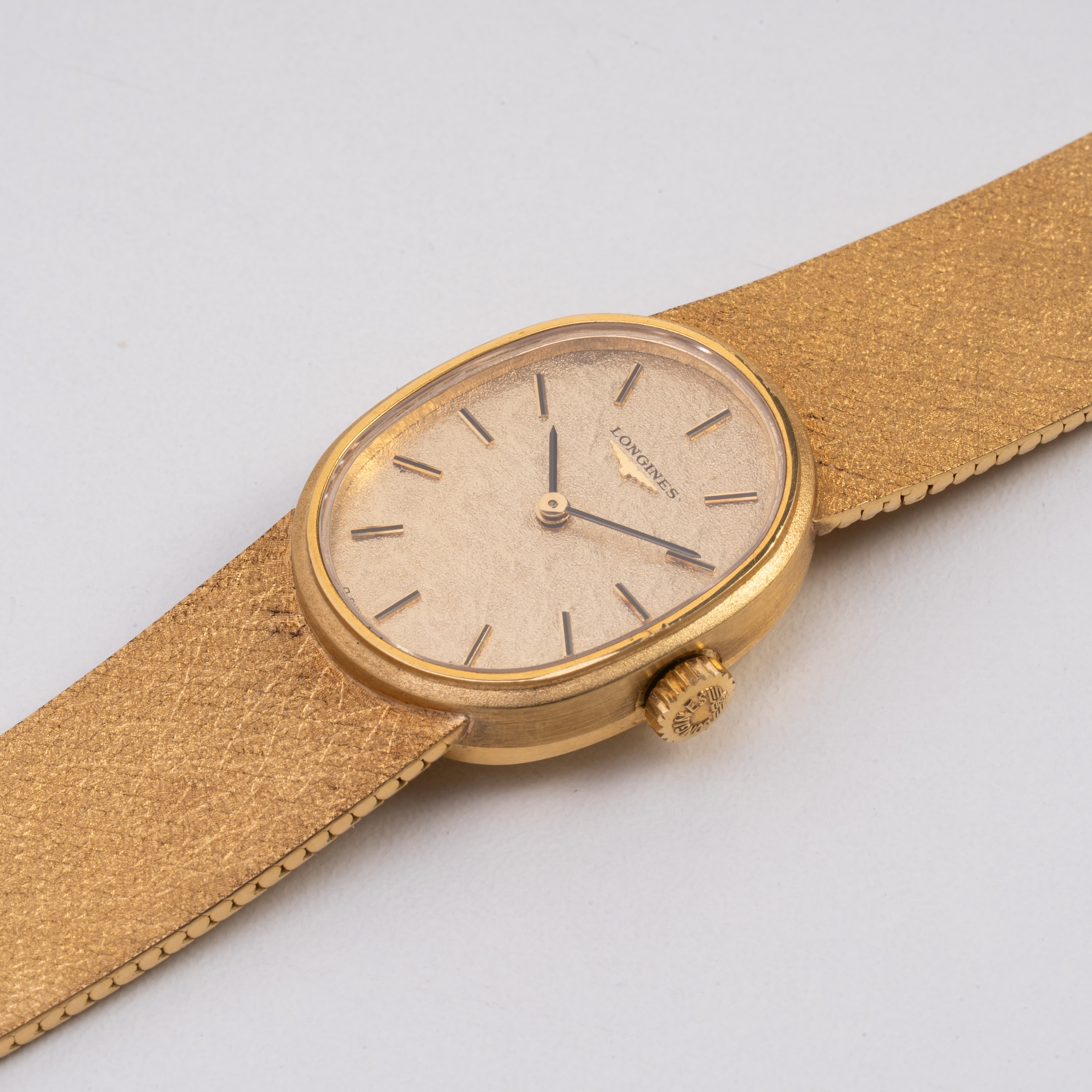 LONGINES OROLOGIO SOLO TEMPO A CARICA MANUALE IN ORO GIALLO 18KT CON BRACCIALE INTEGRATO IN ORO G...