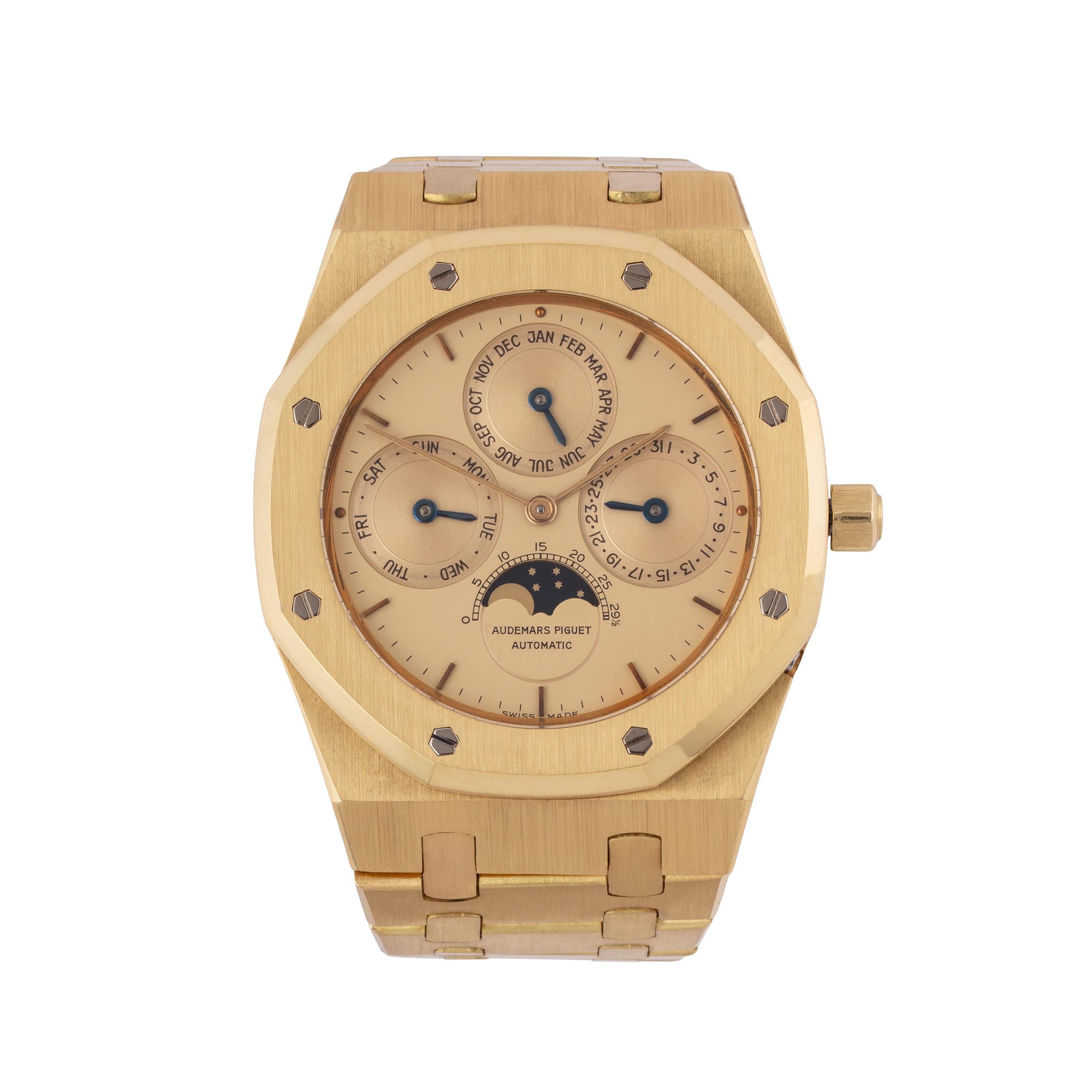 AUDEMARS PIGUET - ROYAL OAK PERPETUAL CALENDAR CALENDARIO PERPETUO A CARICA AUTOMATICA IN ORO GIA...