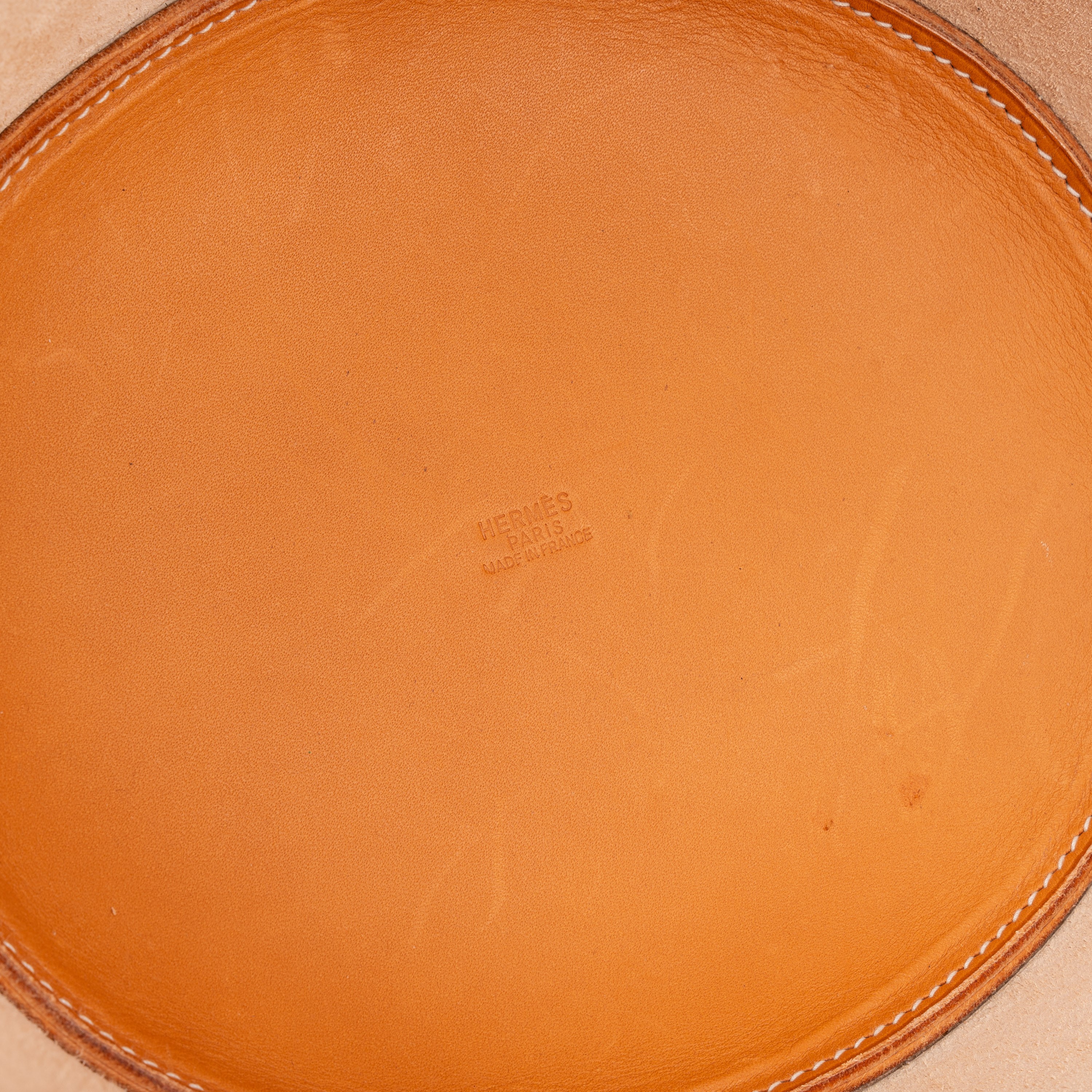 HERMÈS SECCHIELLO CABAS VACHE NATURELLE PALLADIUM HARDWARE 2007