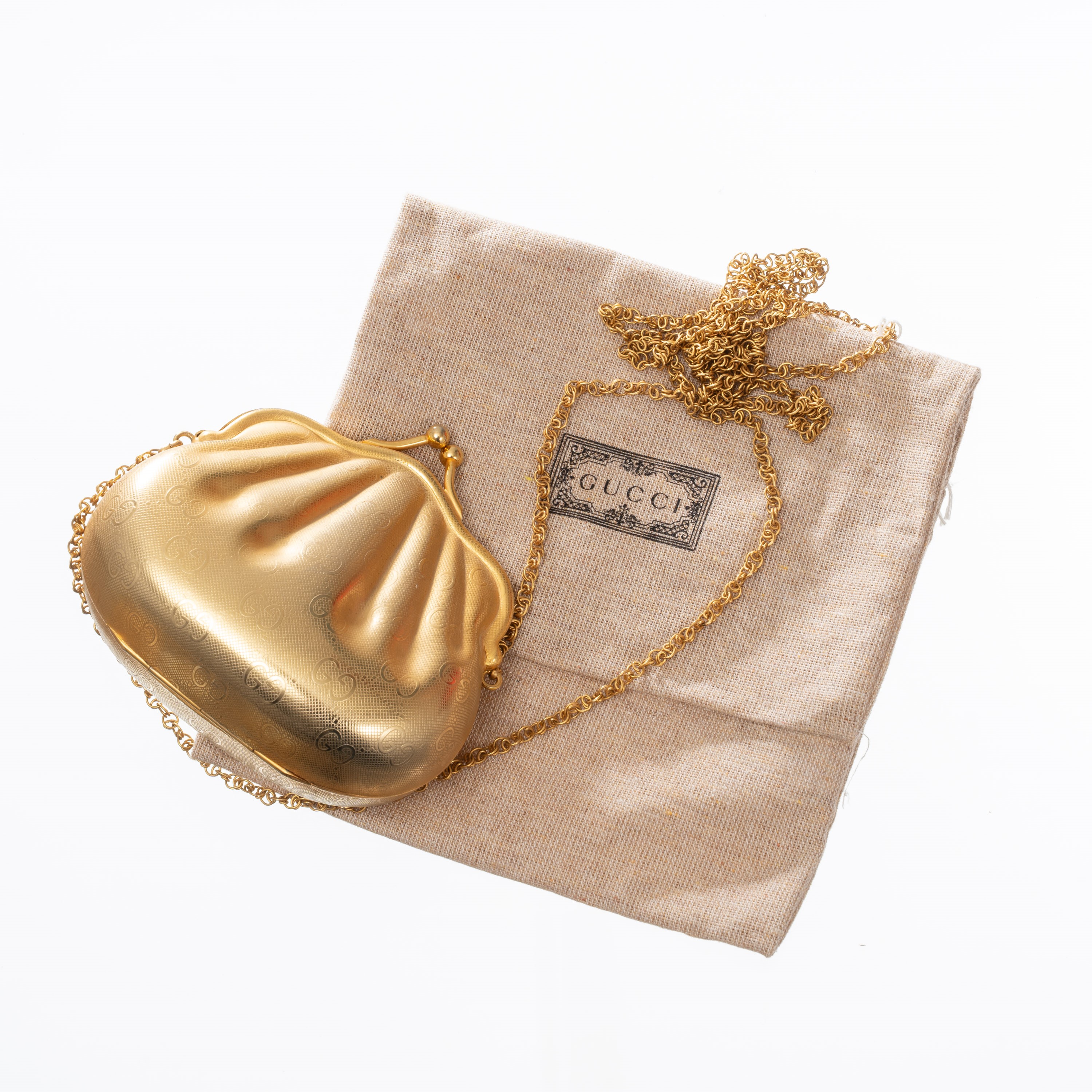 GUCCI VINTAGE ANNIVERSARY COLLECTION SHELL MICRO CLUTCH