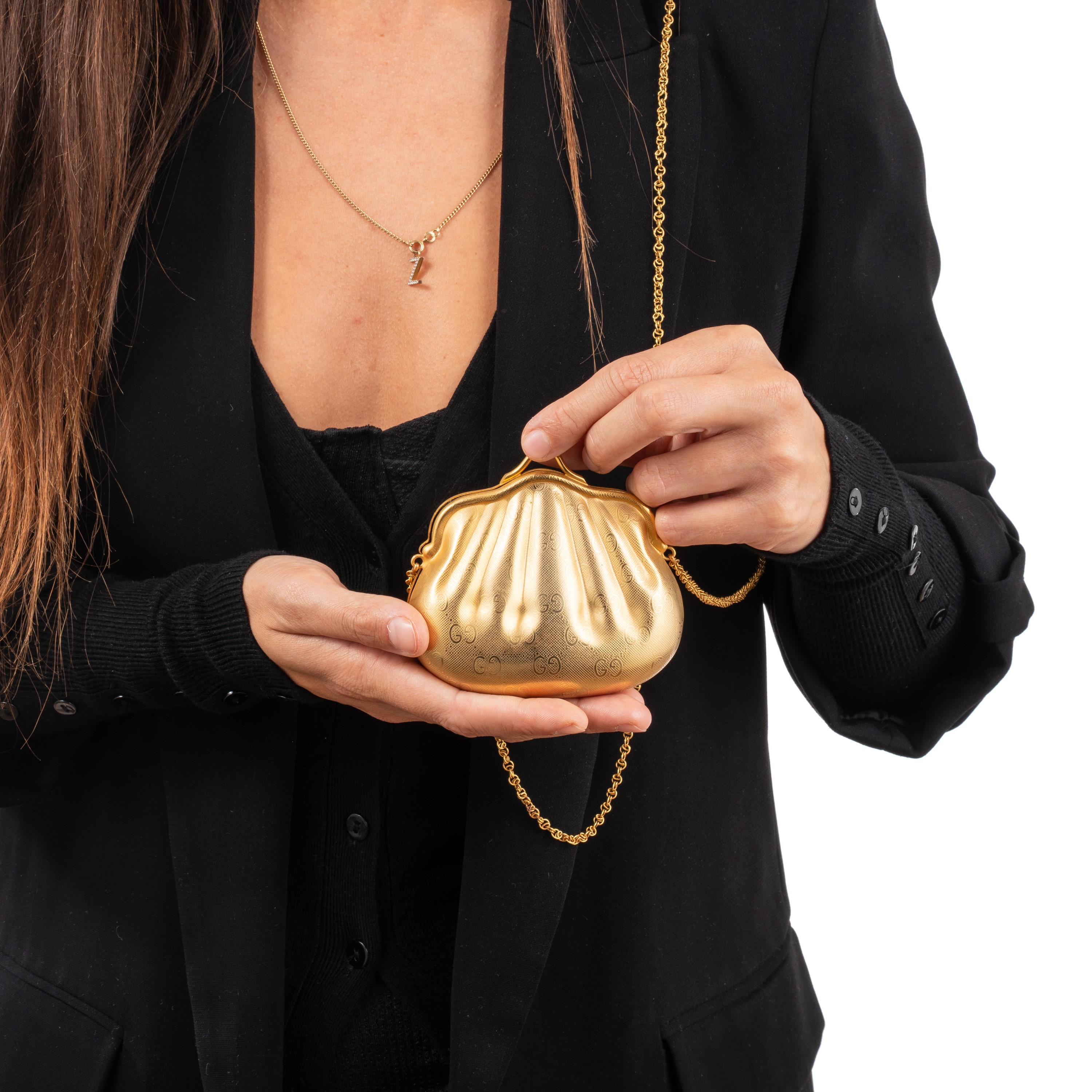 GUCCI VINTAGE ANNIVERSARY COLLECTION SHELL MICRO CLUTCH