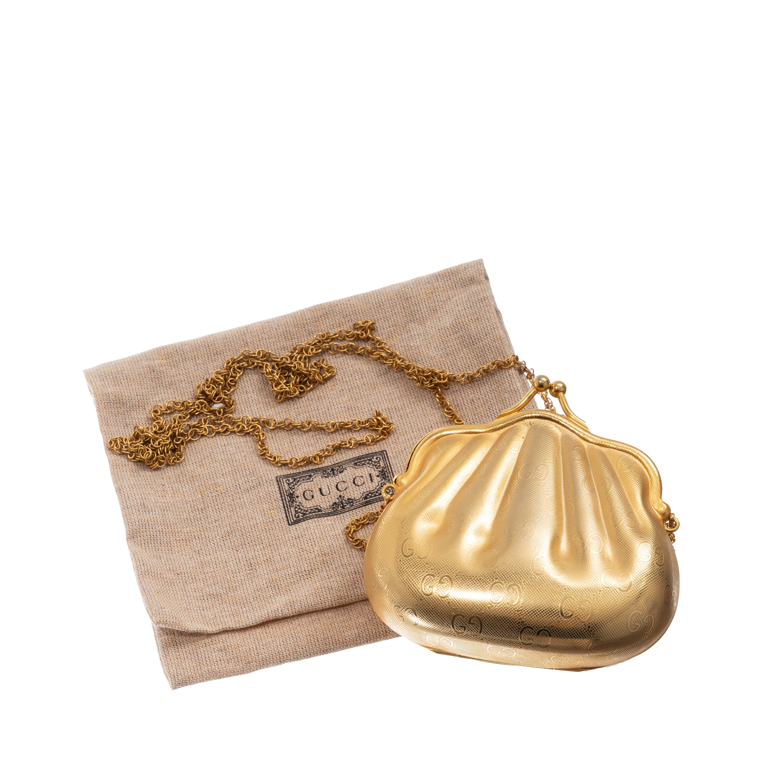 GUCCI VINTAGE ANNIVERSARY COLLECTION SHELL MICRO CLUTCH