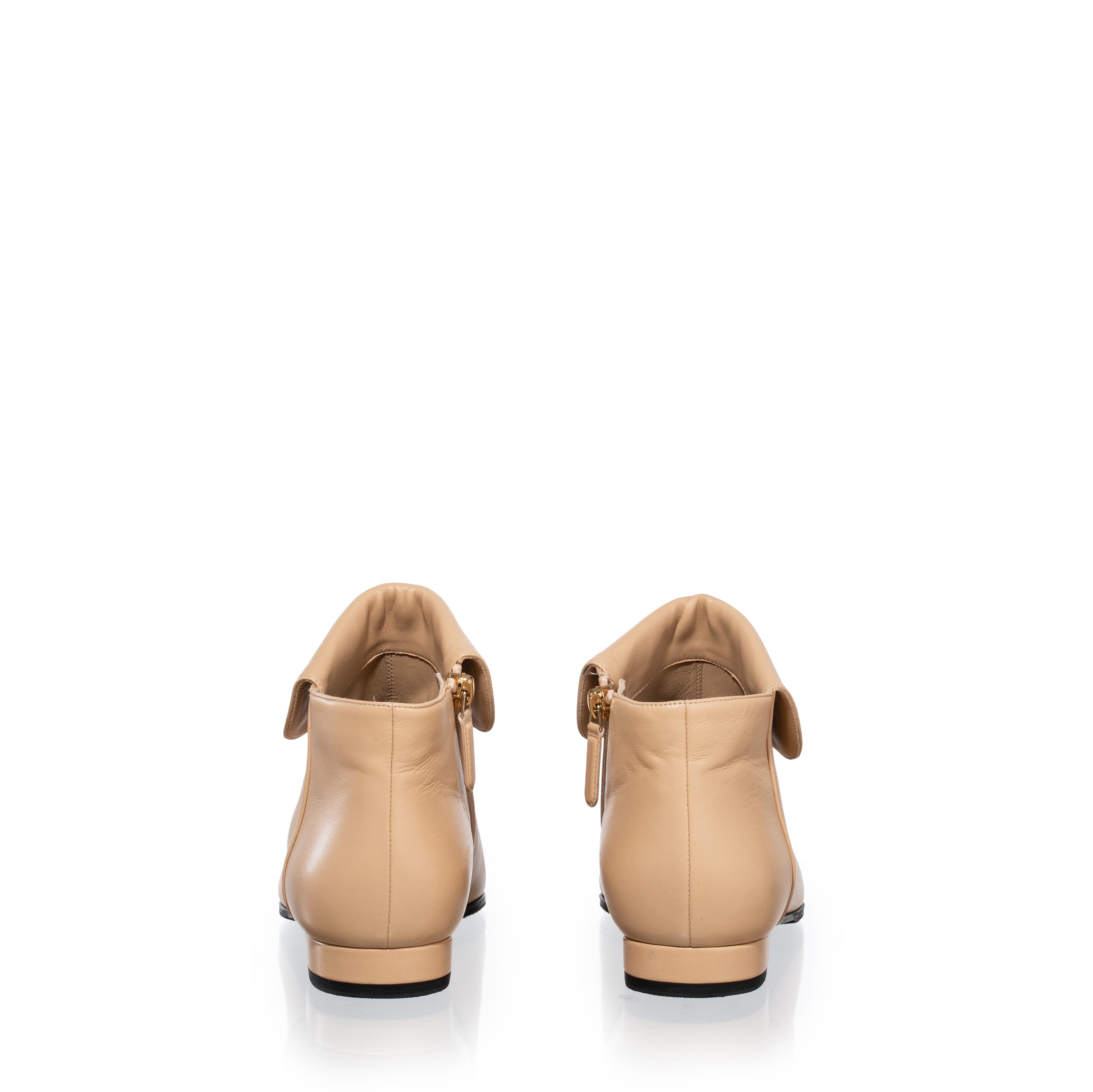 CHANEL STIVALETTO BASSO BEIGE E NERO - TAGLIA 37,5