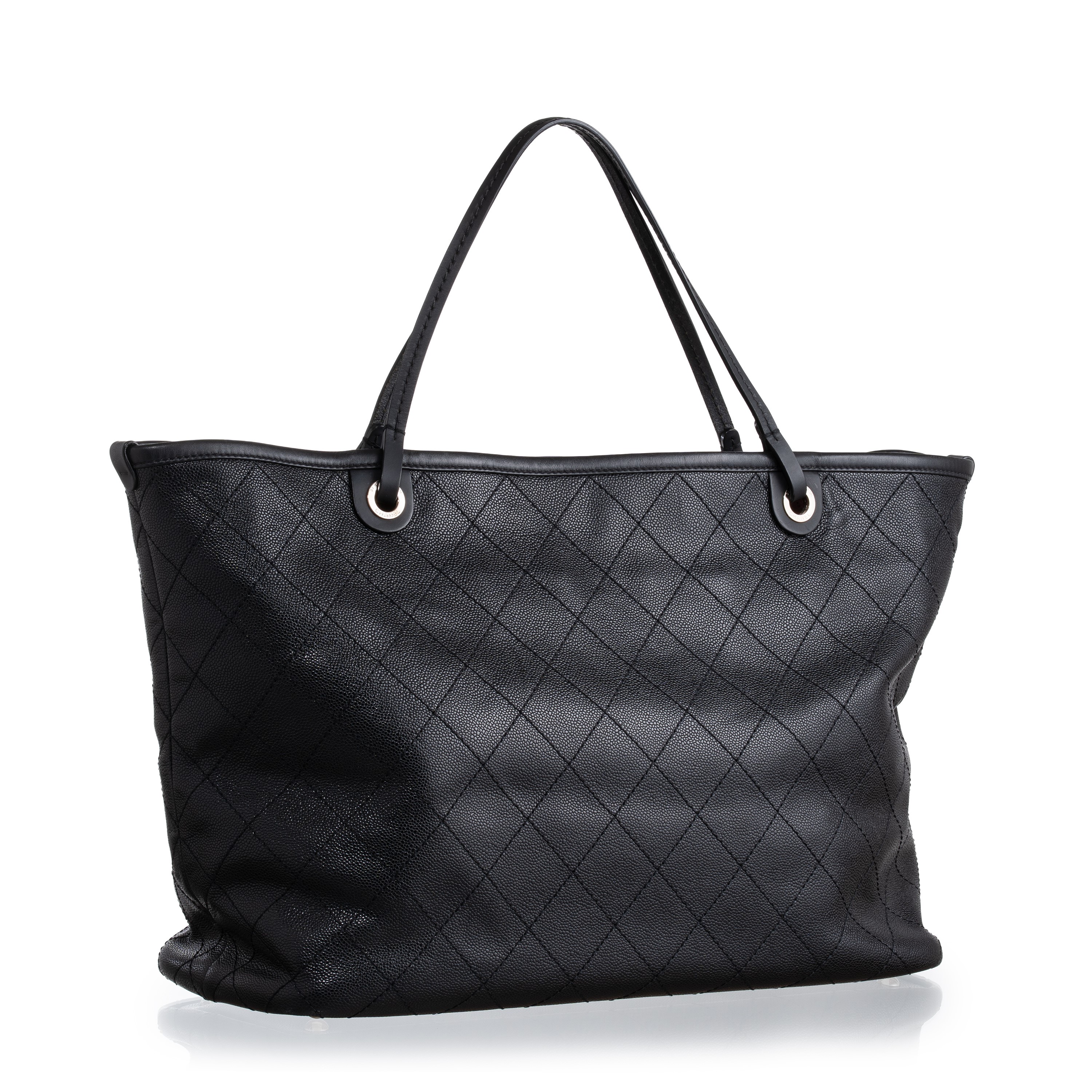 CHANEL SHOPPING XL IN PELLE MARTELLATA NERA