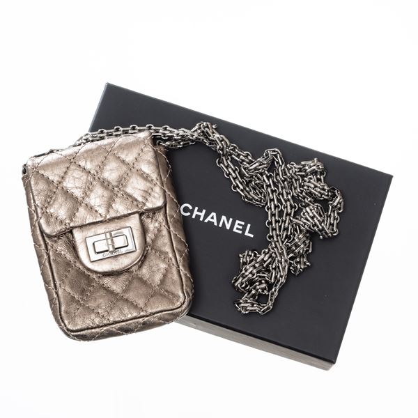 CHANEL - CHANEL MICRO BAG REISSUE PELLE MATELASSÉ COLOR BRONZO