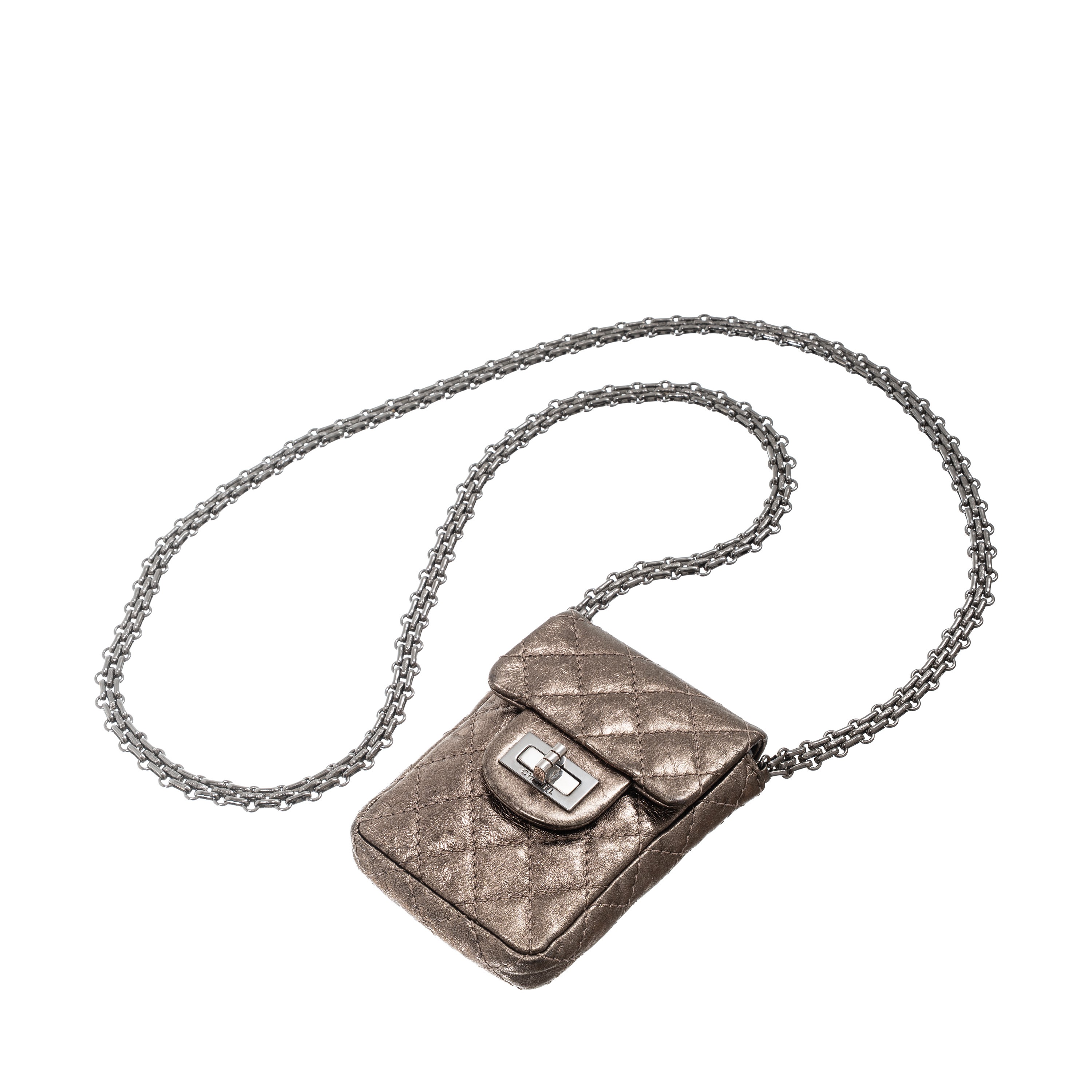 CHANEL MICRO BAG REISSUE PELLE MATELASSÉ COLOR BRONZO