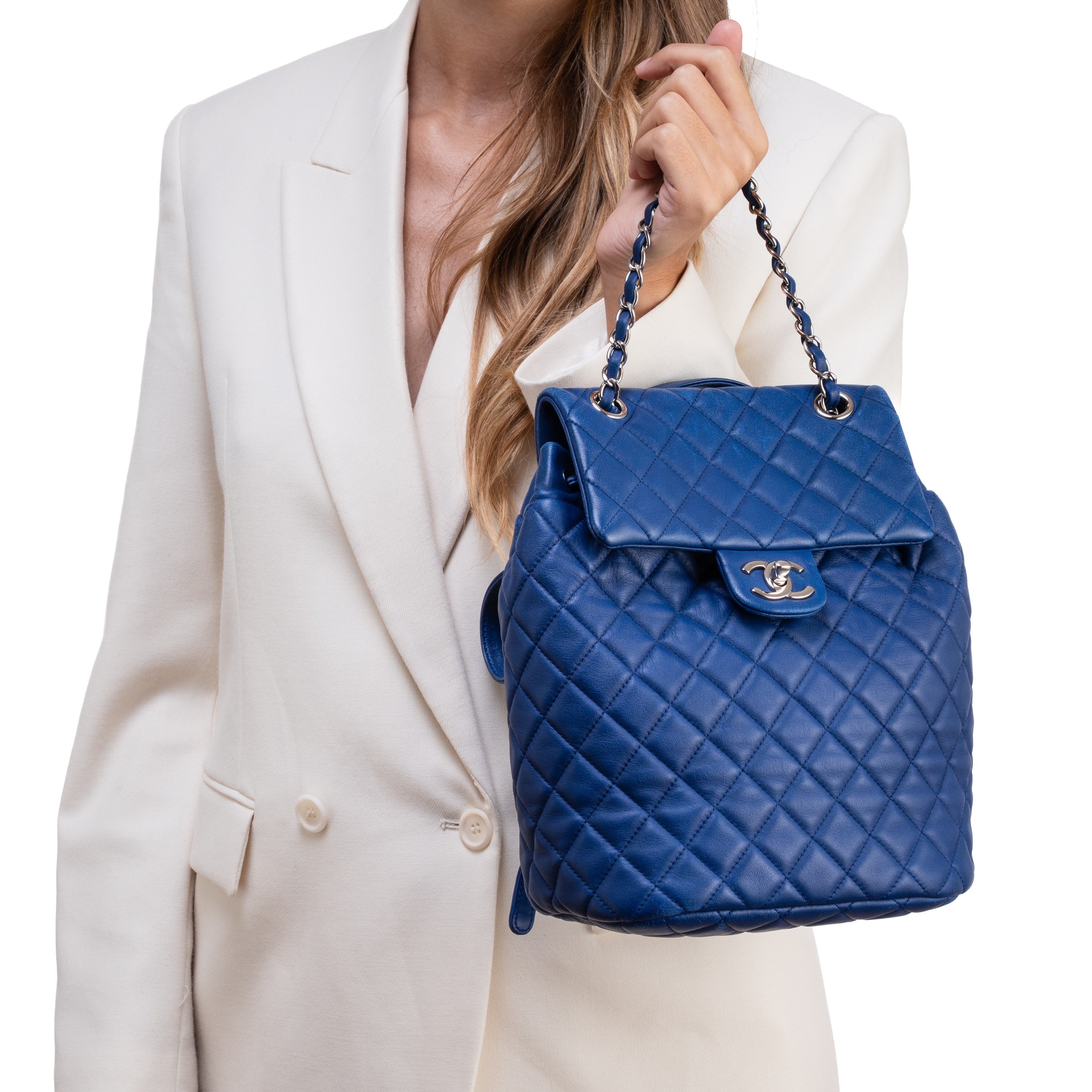 CHANEL ZAINO URBAN SPIRIT IN PELLE D’AGNELLO TRAPUNTATA COLOR BLU PHW - 2016/2017