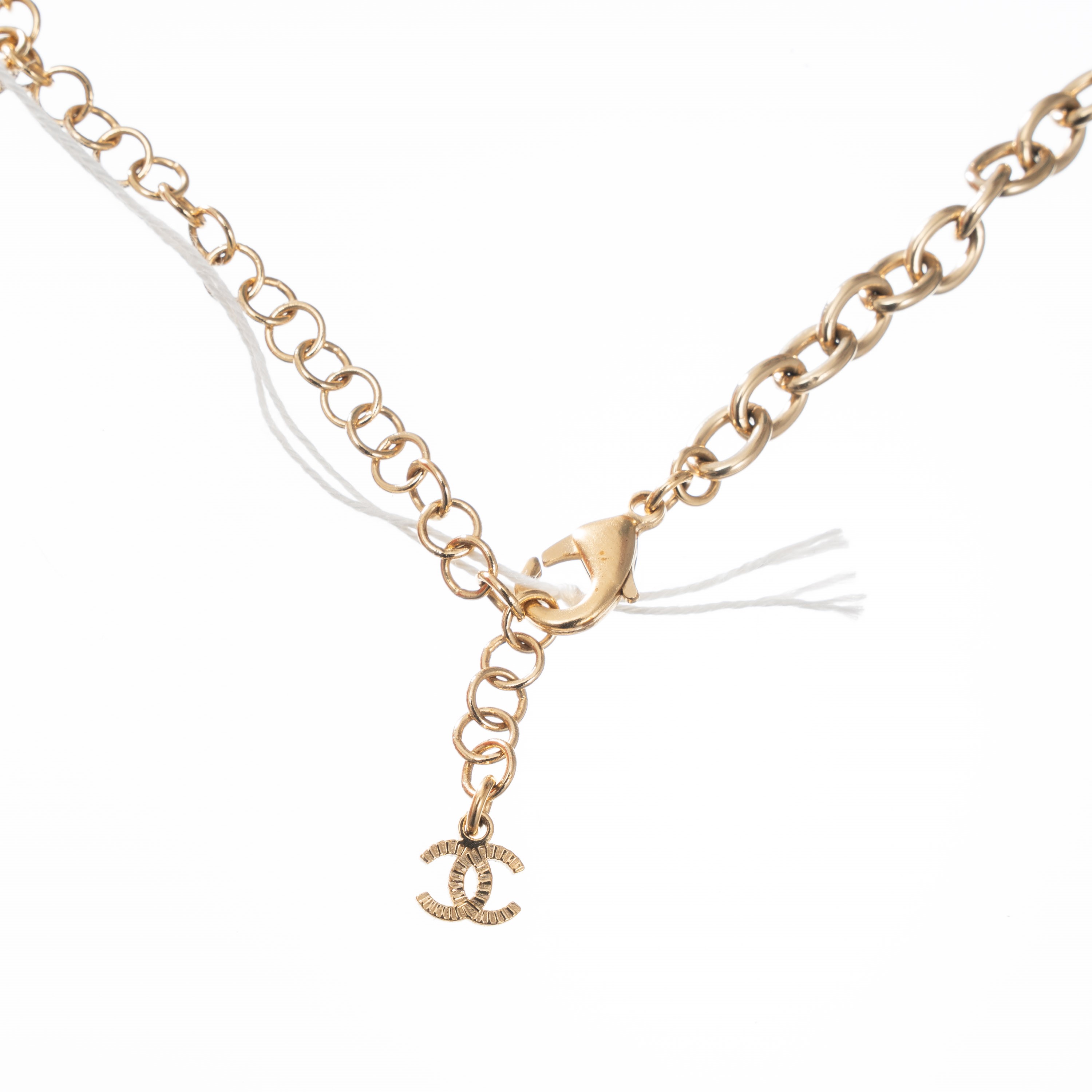 CHANEL COLLANA GIROCOLLO CIONDOLO CC SMALTATO ARANCIONE