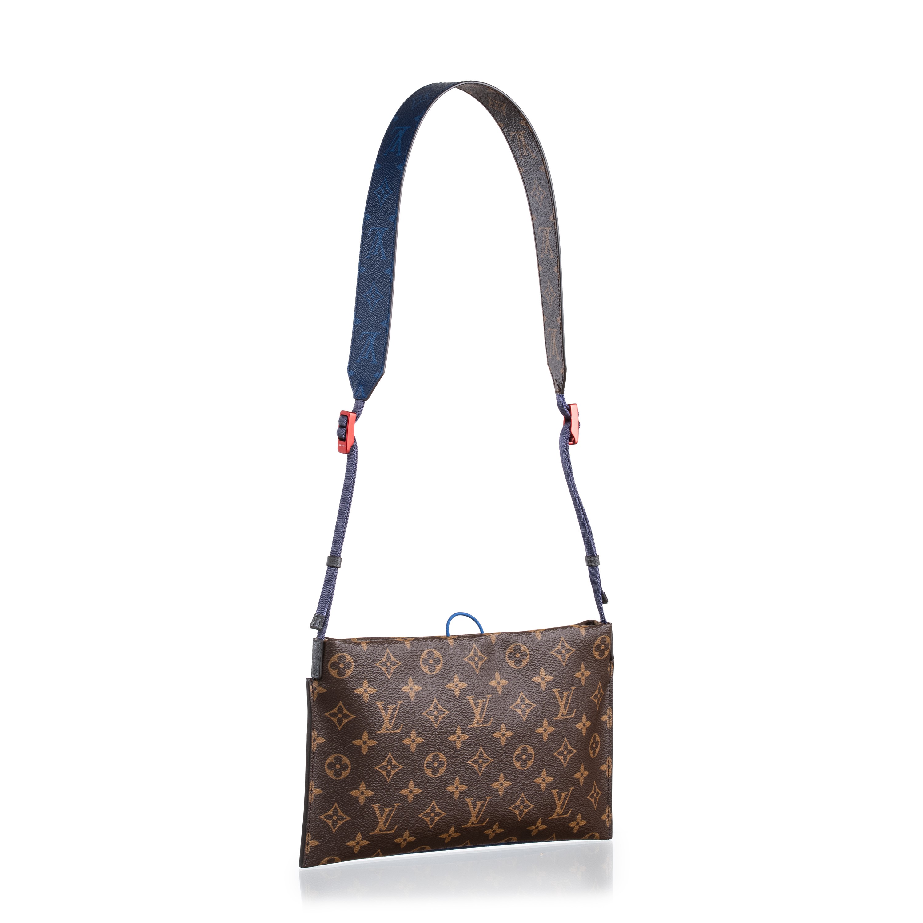 LOUIS VUITTON TRACOLLA OUTDOOR PICCOLA, BLU PACIFICO