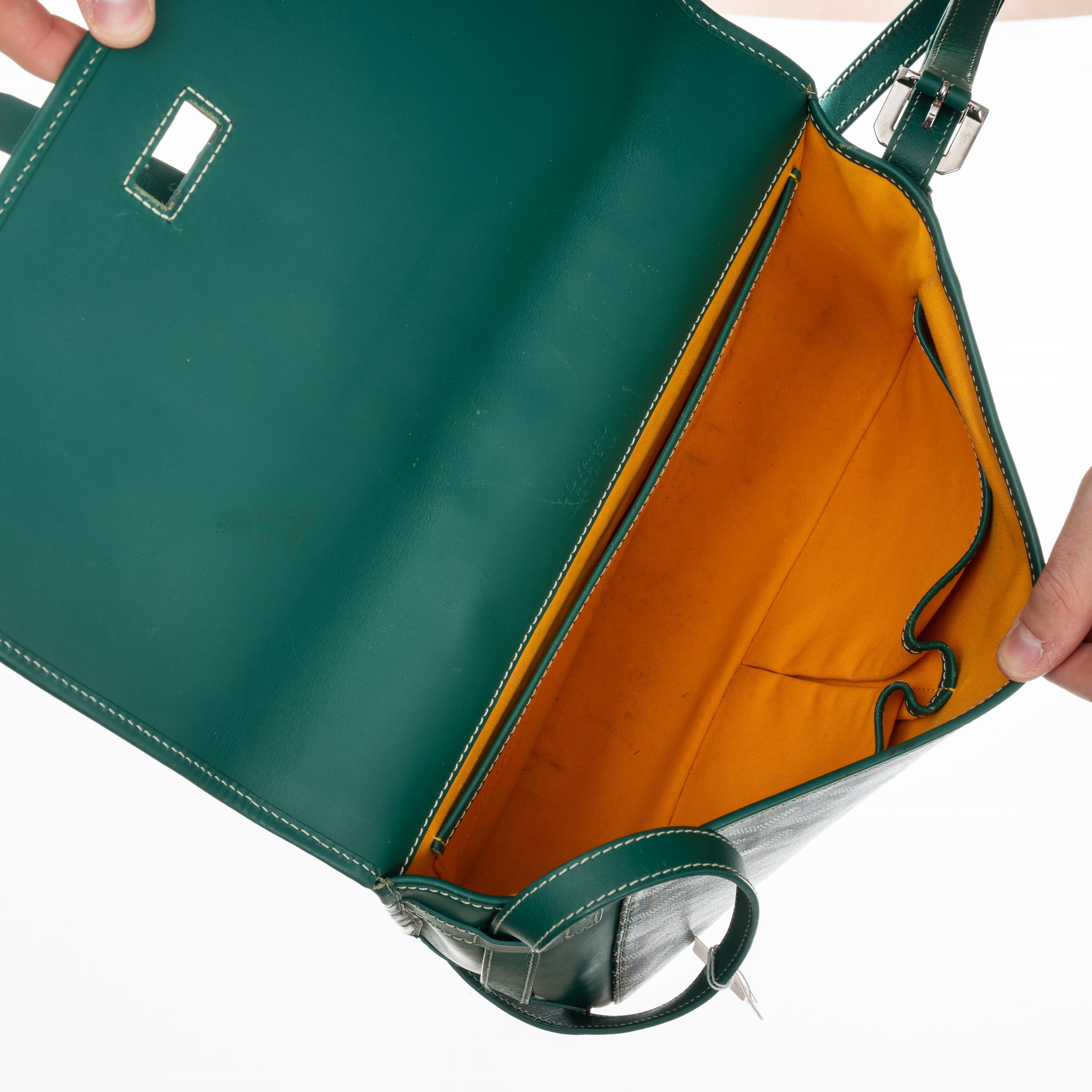 GOYARD BELVEDERE MM IN CANVAS GOYARDINE VERDE