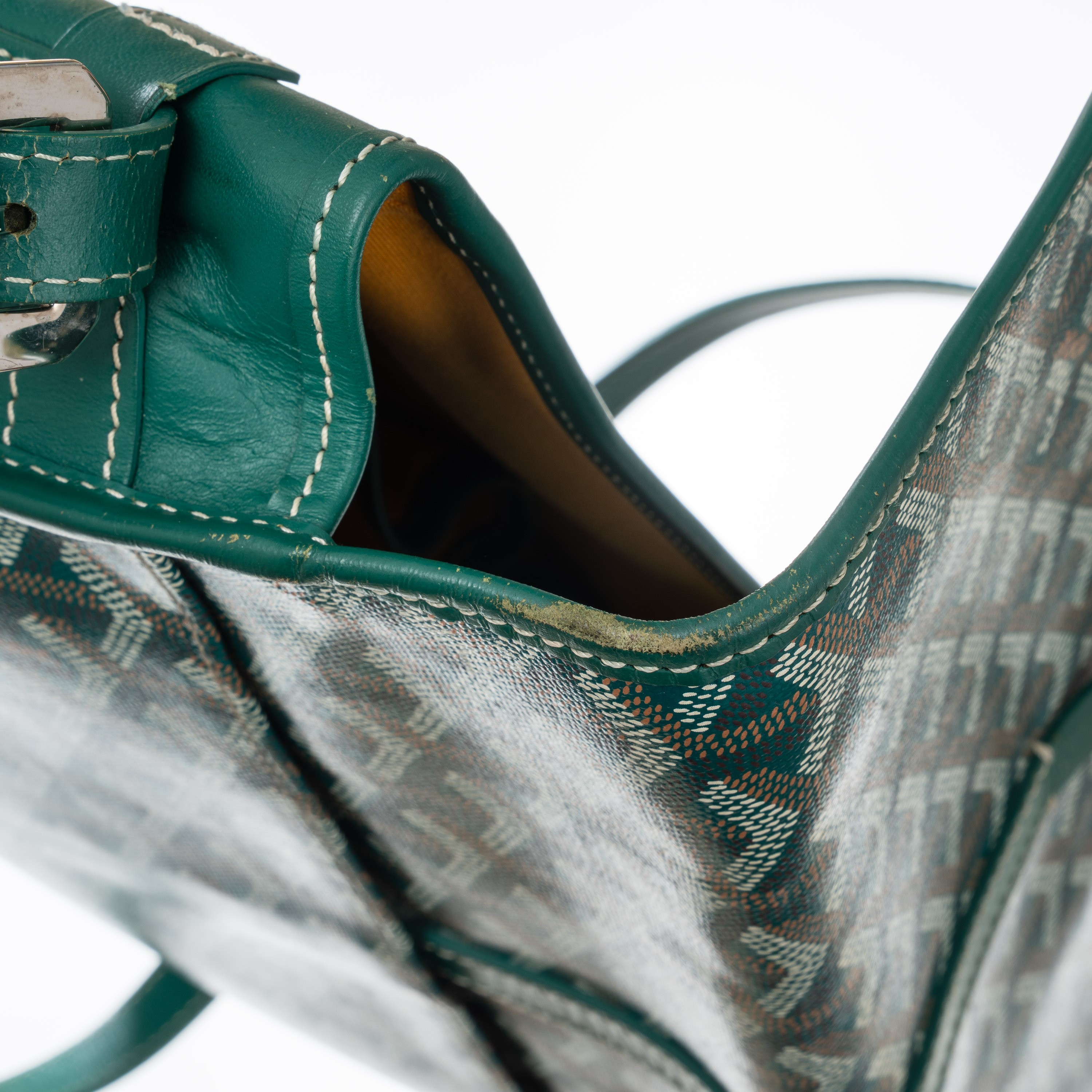 GOYARD BELVEDERE MM IN CANVAS GOYARDINE VERDE