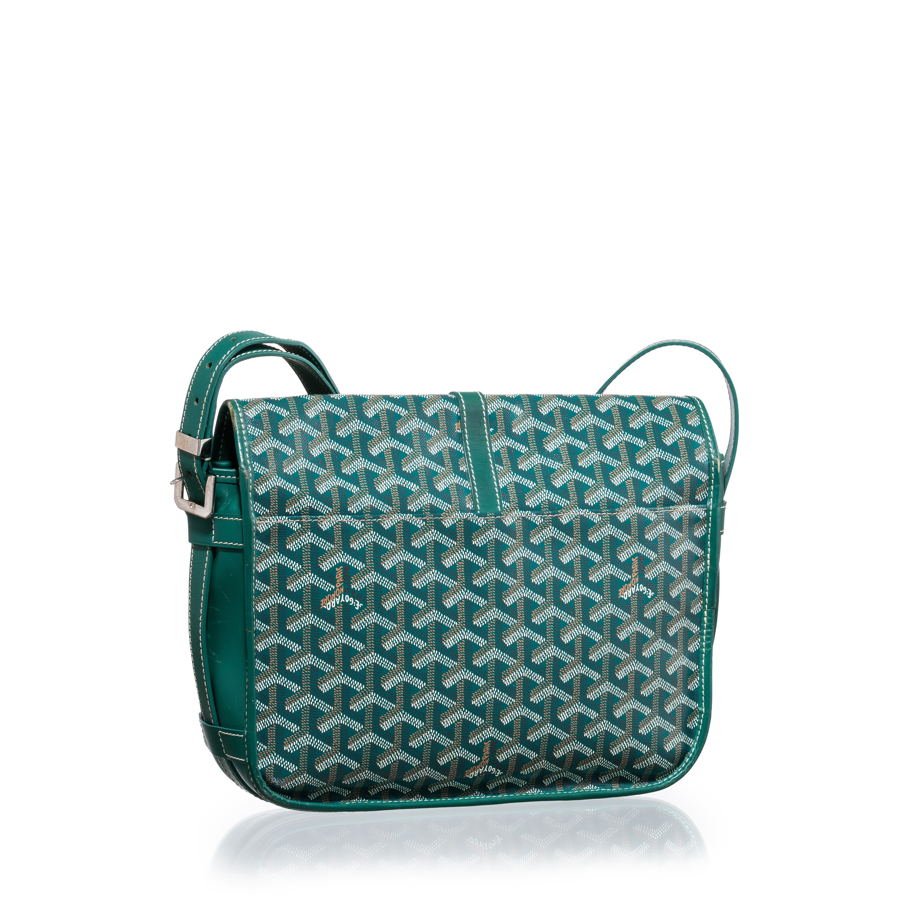 GOYARD BELVEDERE MM IN CANVAS GOYARDINE VERDE
