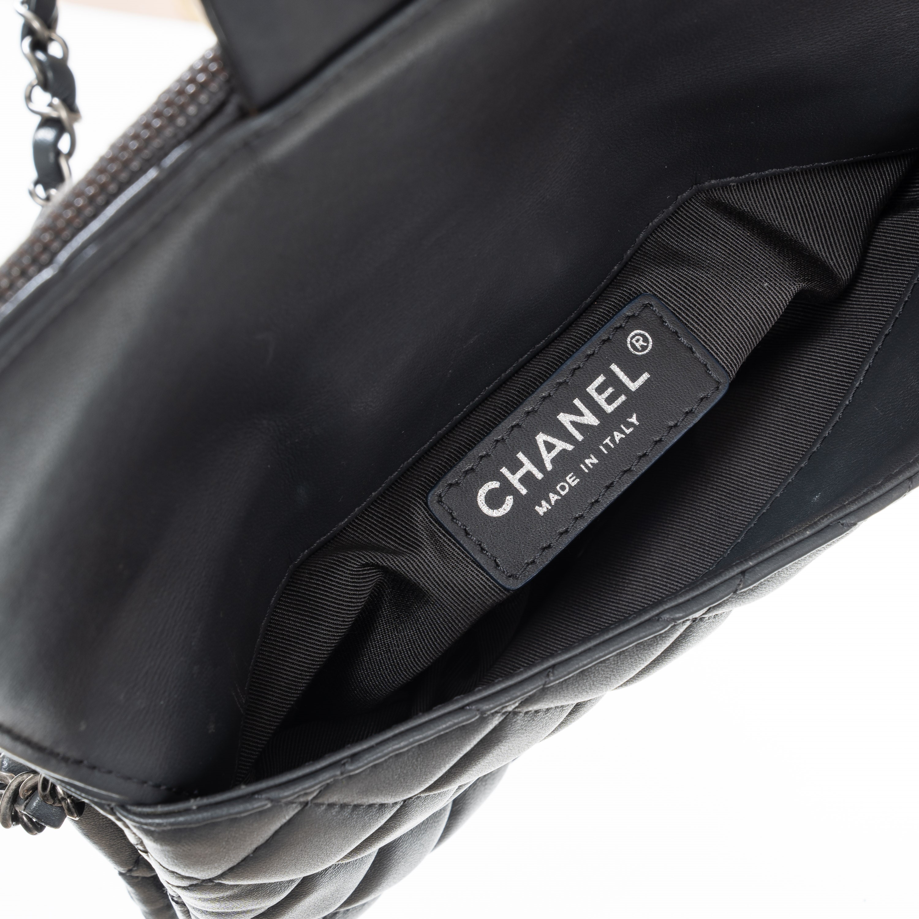 CHANEL MINI BAG MULTIPOCKET IN PELLE D’AGNELLO GRIGIA