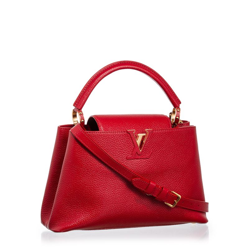 LOUIS VUITTON CAPUCINES PM IN PELLE TAURILLON COLOR SCARLATTO - 2018