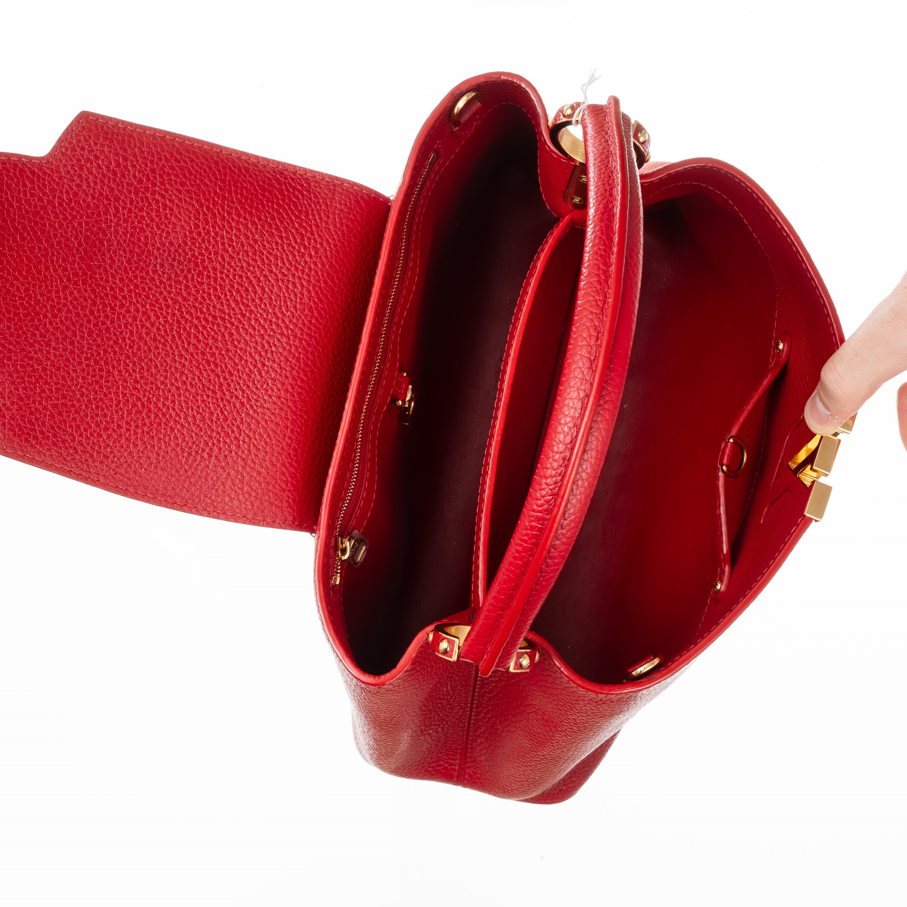 LOUIS VUITTON CAPUCINES PM IN PELLE TAURILLON COLOR SCARLATTO - 2018