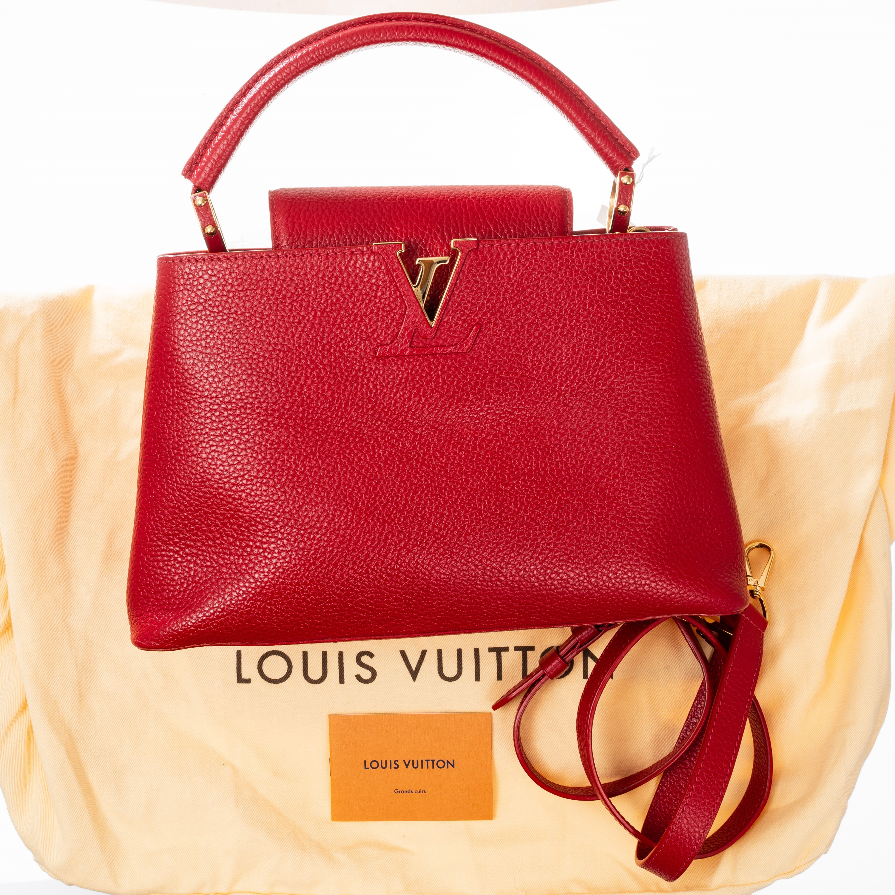 LOUIS VUITTON CAPUCINES PM IN PELLE TAURILLON COLOR SCARLATTO - 2018