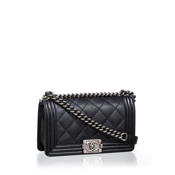 CHANEL - CHANEL BOY OLD MEDIUM NERA DETTAGLI RUTENIO