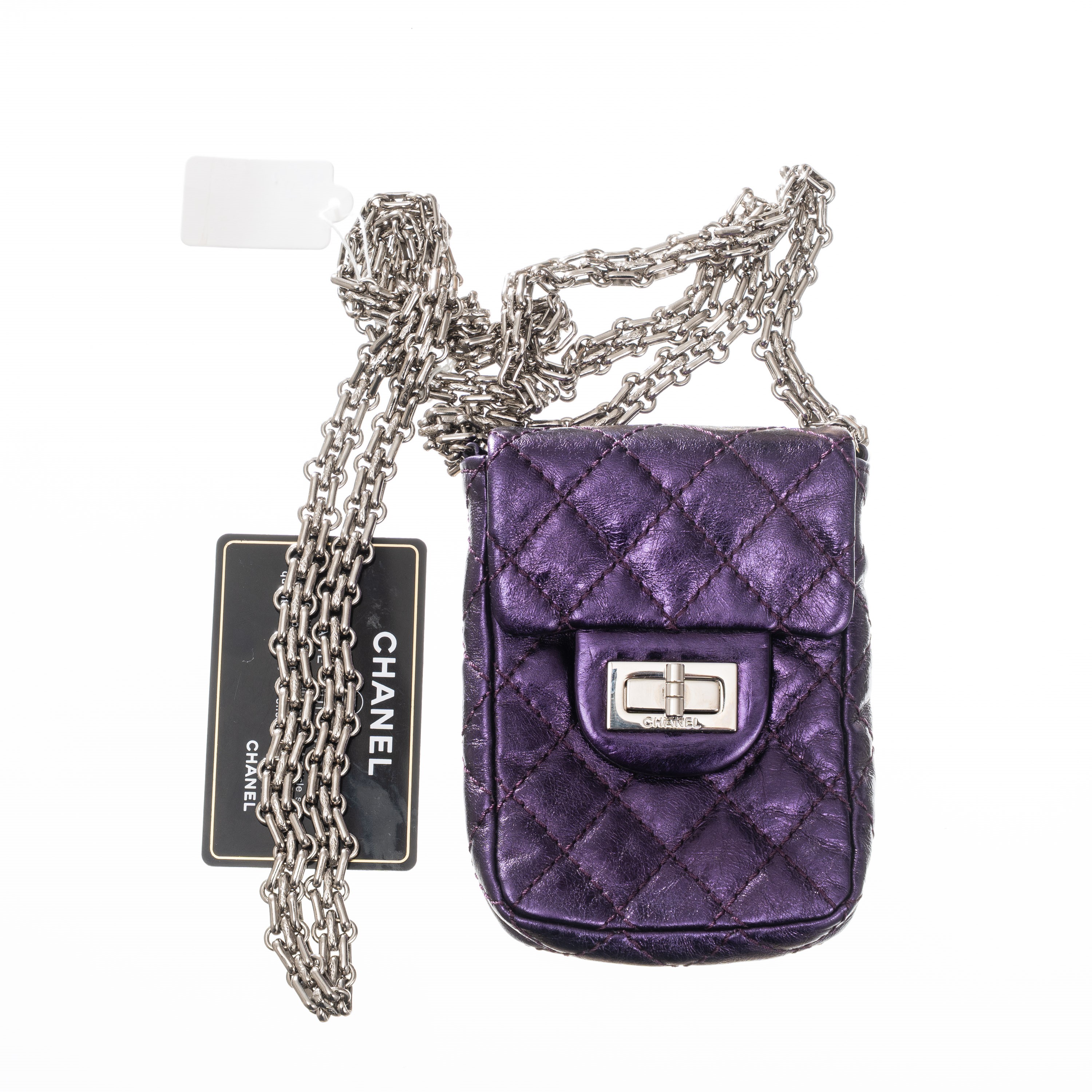 CHANEL MICRO BAG REISSUE PELLE MATELASSÉ COLOR VIOLA