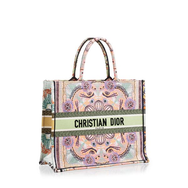DIOR BOOK TOTE LARGE FANTASIA TESSUTO RICAMATO - 2020