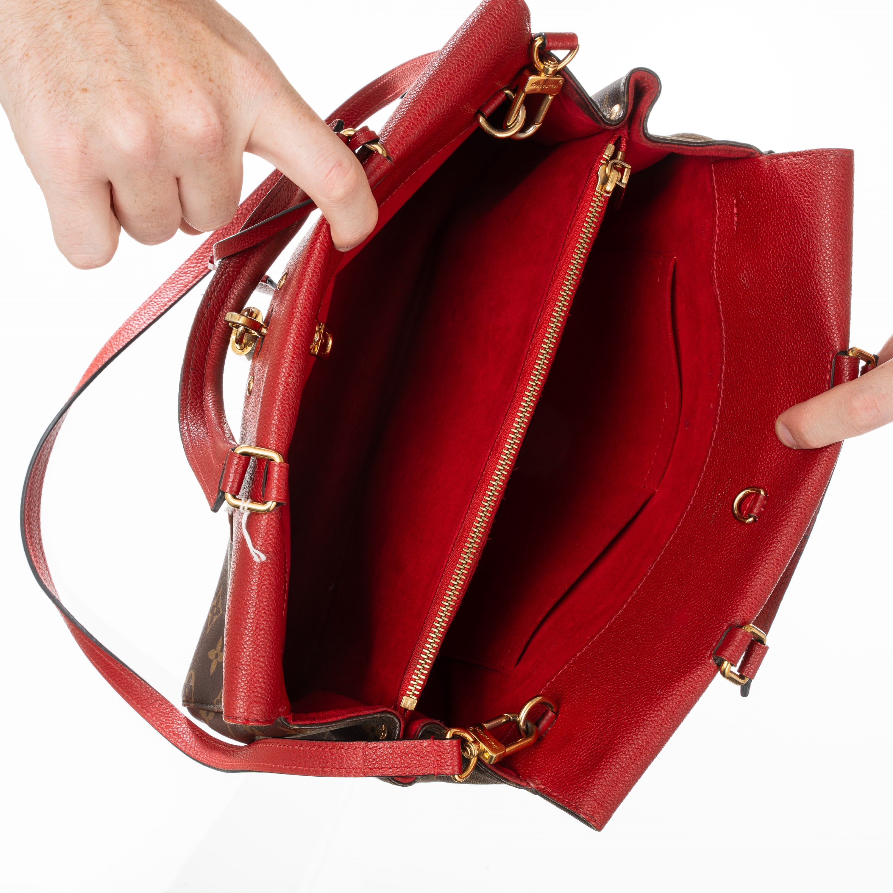 LOUIS VUITTON BORSA VENUS IN TELA MONOGRAM E PELLE ROSSA