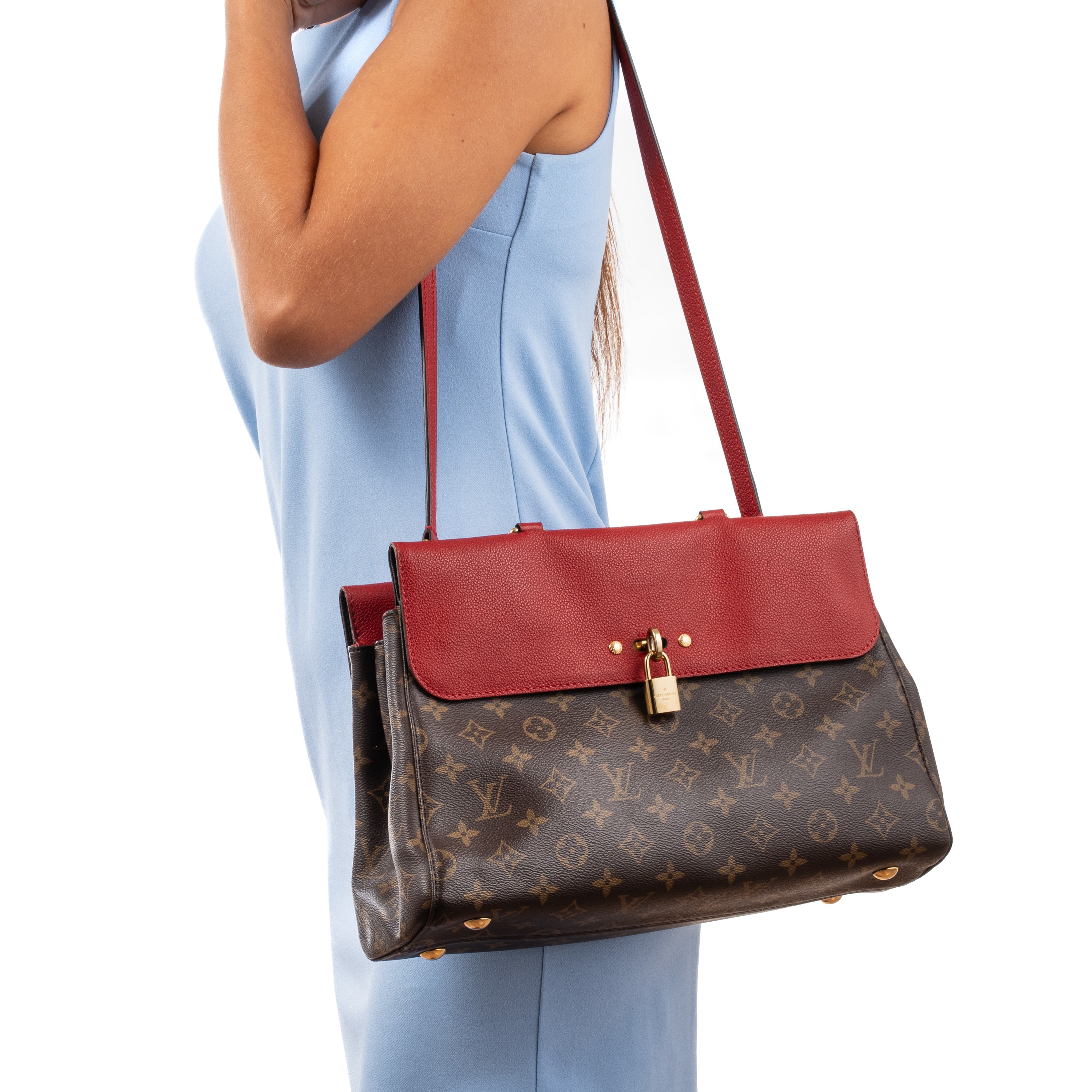 LOUIS VUITTON BORSA VENUS IN TELA MONOGRAM E PELLE ROSSA
