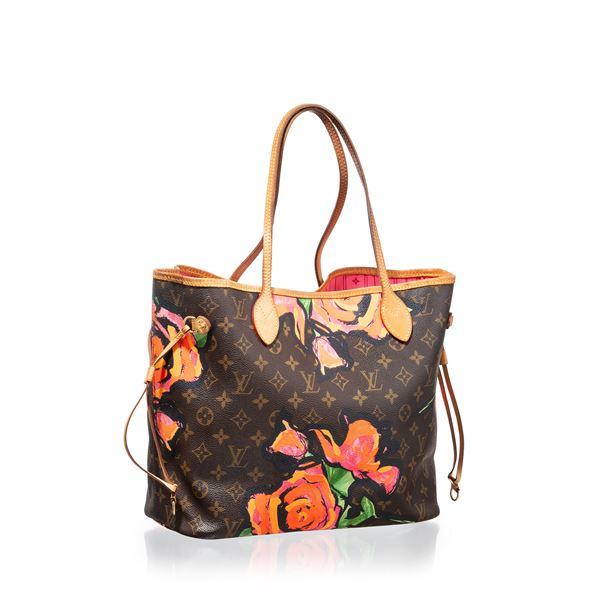 LOUIS VUITTON - LOUIS VUITTON NEVERFULL MM LIMITED EDITION ROSES LV BY STEPHEN SPROUS