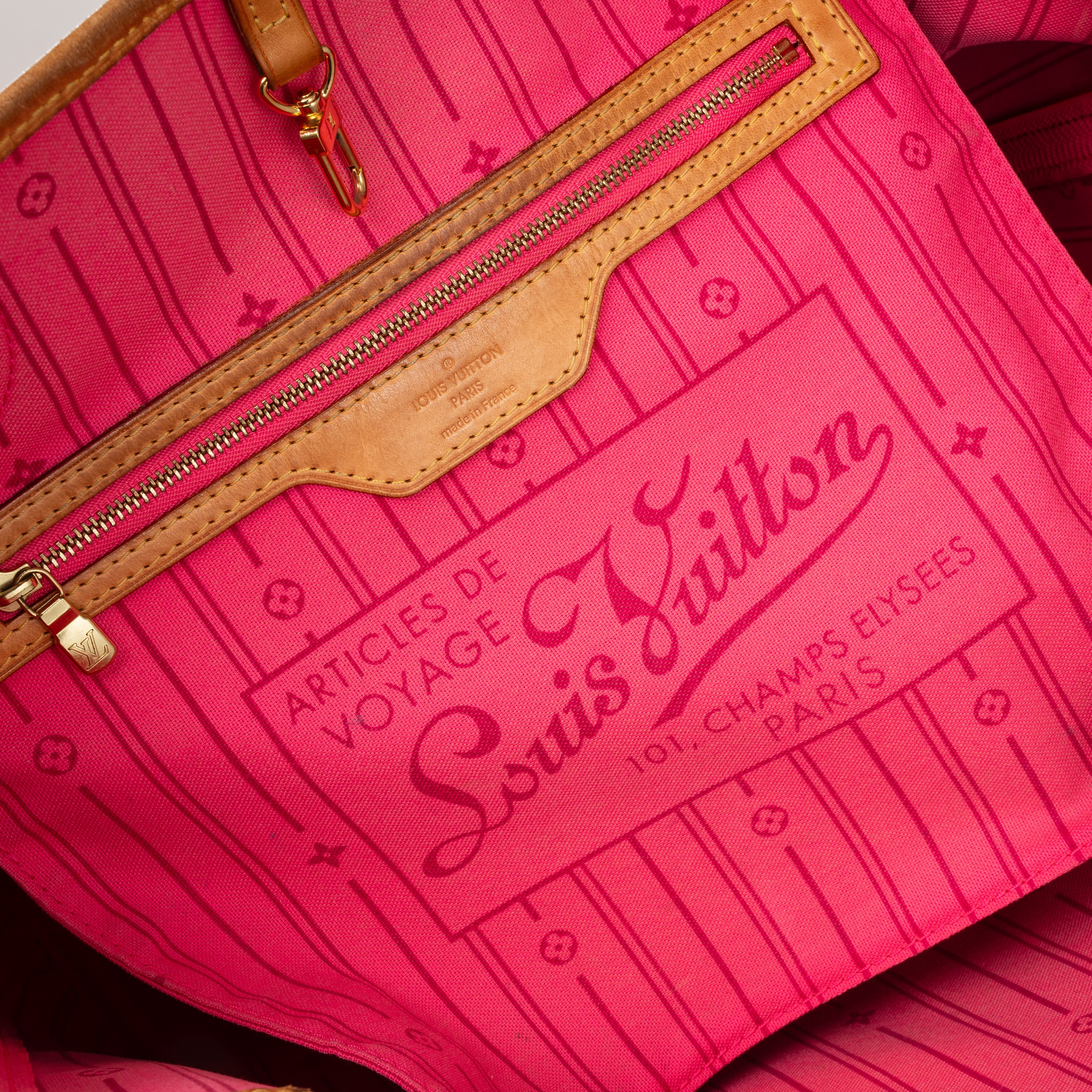 LOUIS VUITTON NEVERFULL MM LIMITED EDITION ROSES LV BY STEPHEN SPROUS