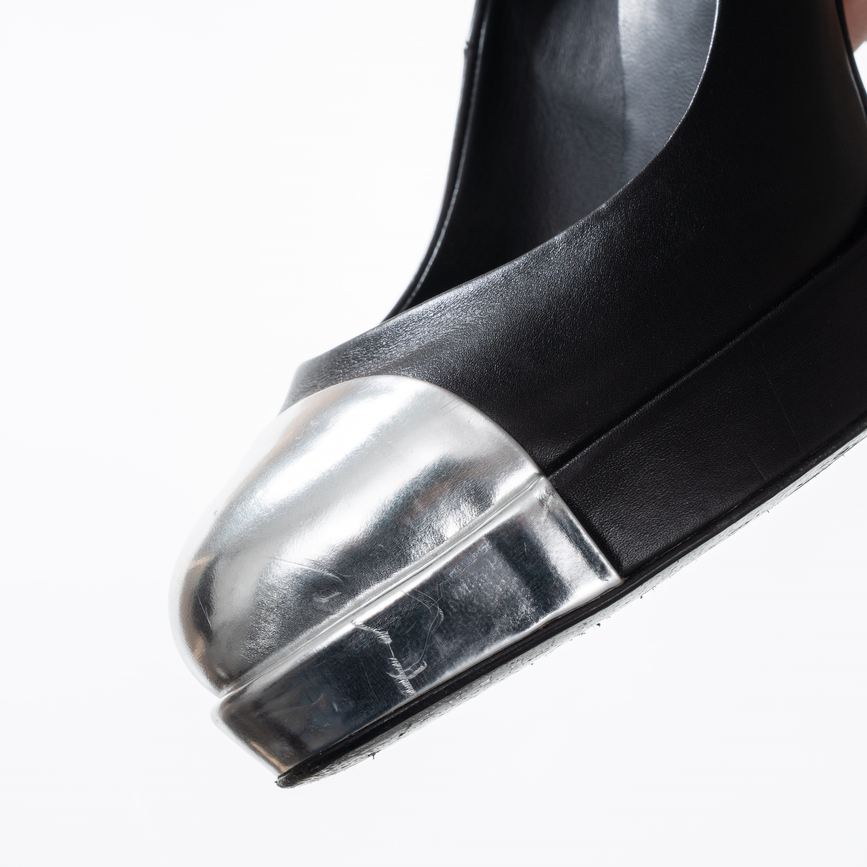 CHANEL TACCHI NERO E ARGENTO