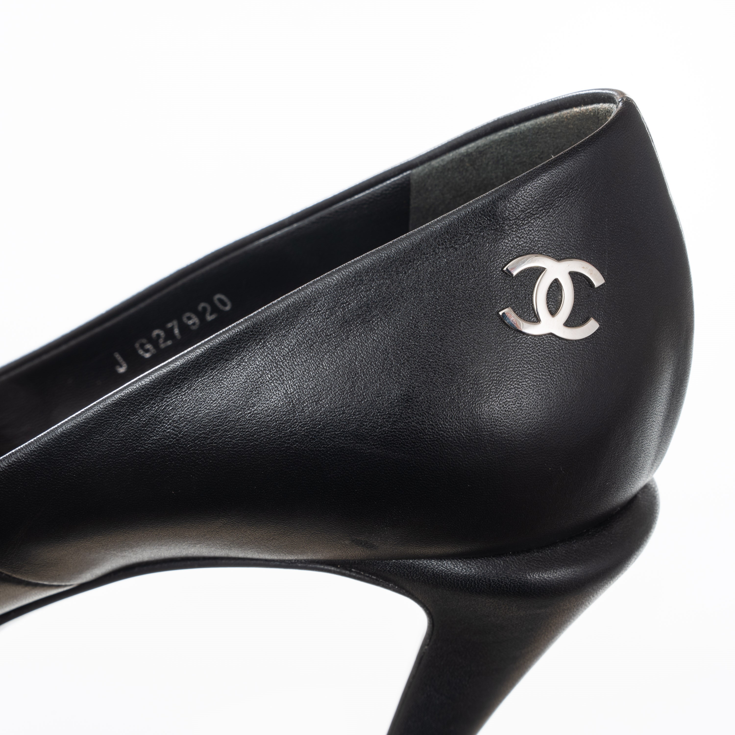 CHANEL TACCHI NERO E ARGENTO