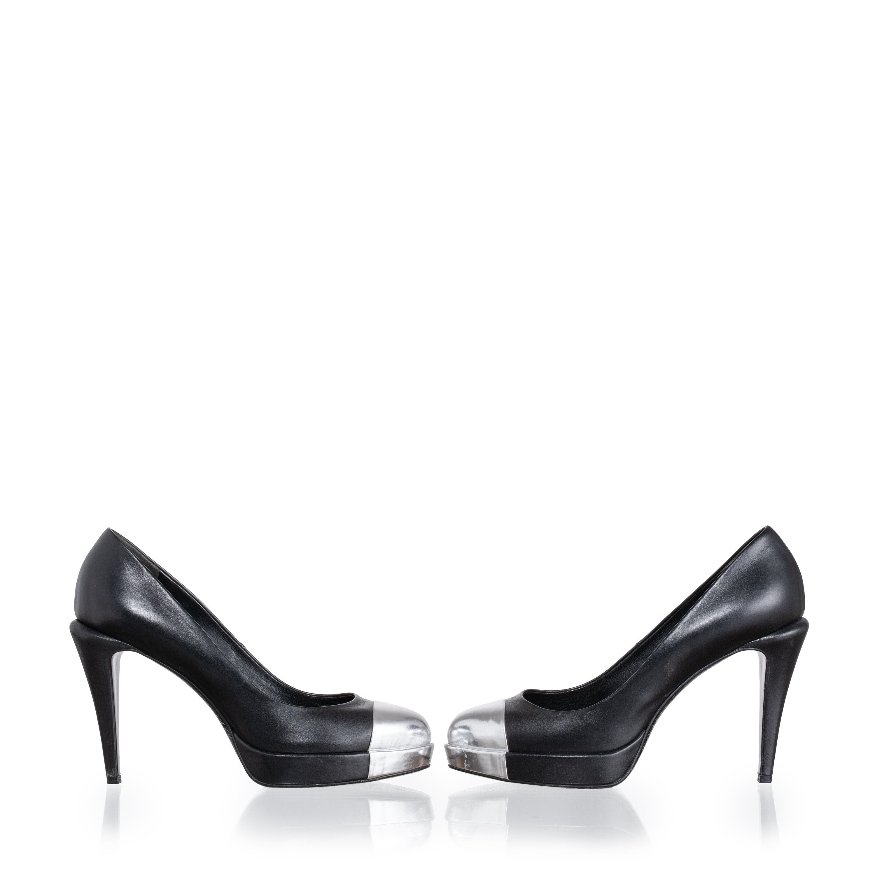 CHANEL TACCHI NERO E ARGENTO