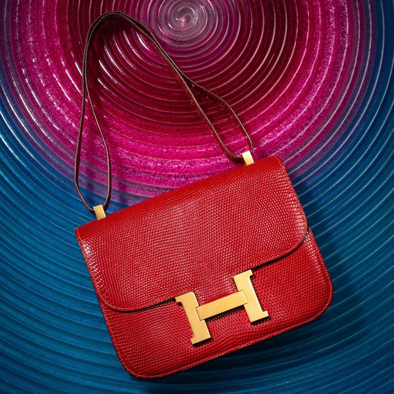 HERMÈS CONSTANCE 24 IN LUCERTOLA ROSSA GHW - 1972
