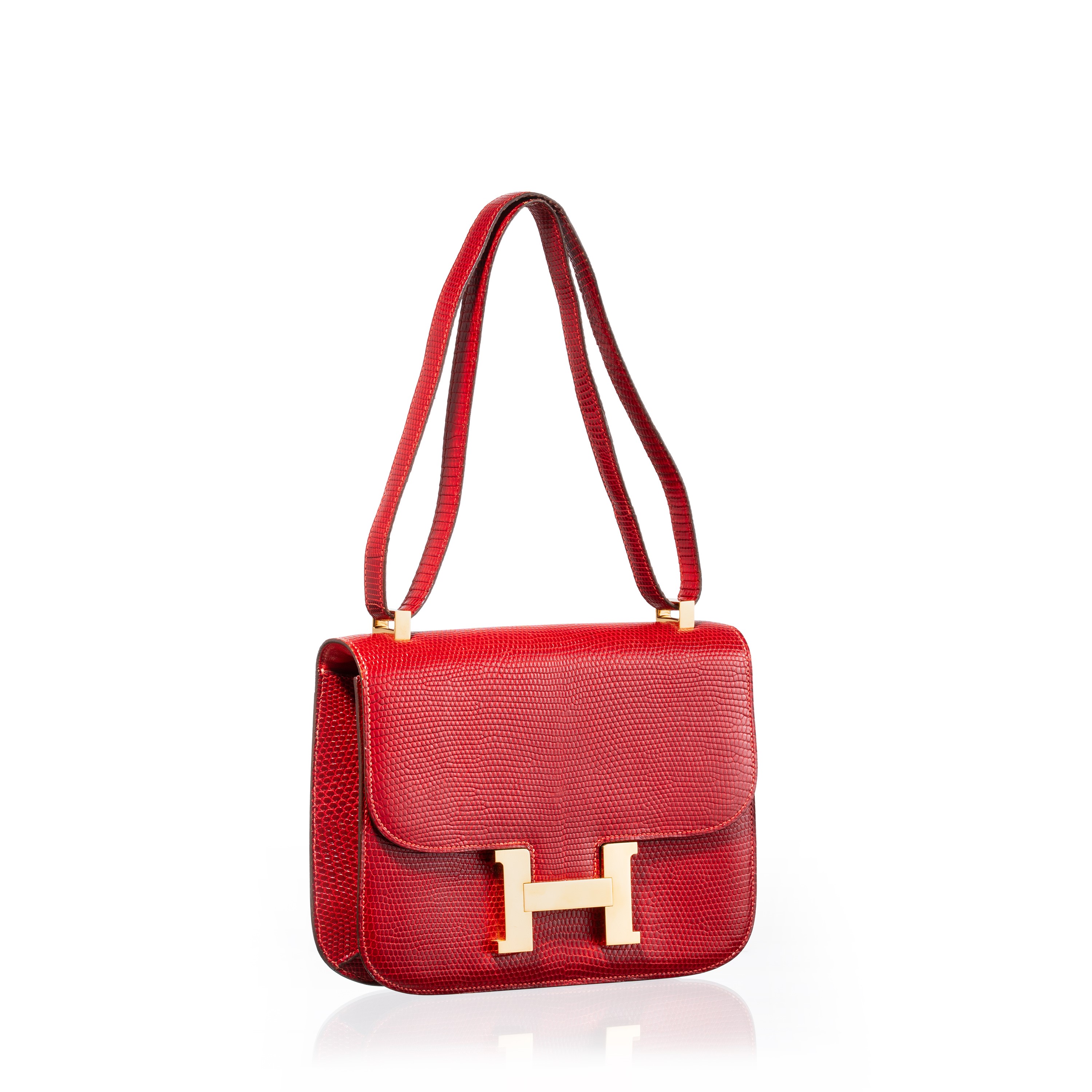 HERMÈS CONSTANCE 24 IN LUCERTOLA ROSSA GHW - 1972