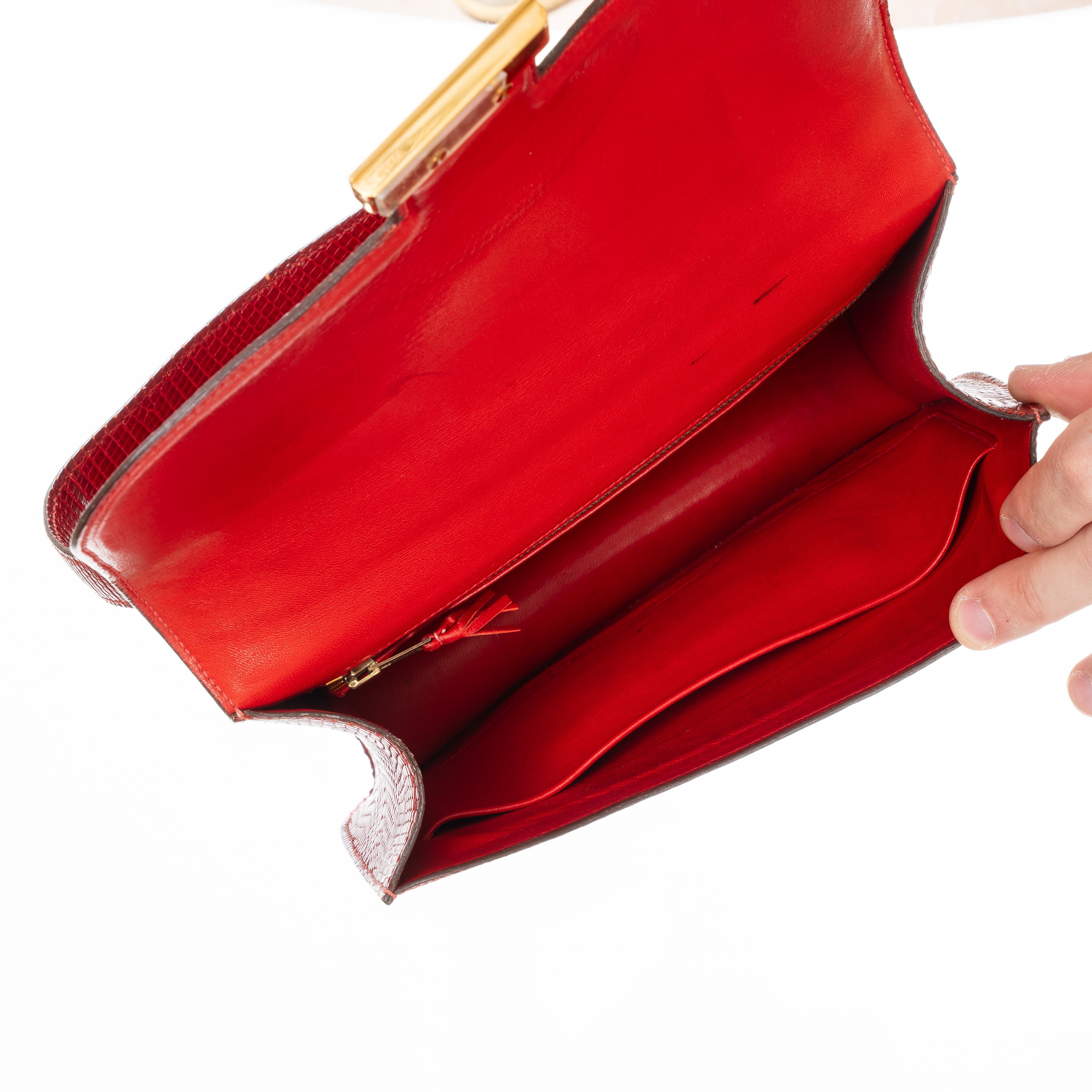 HERMÈS CONSTANCE 24 IN LUCERTOLA ROSSA GHW - 1972