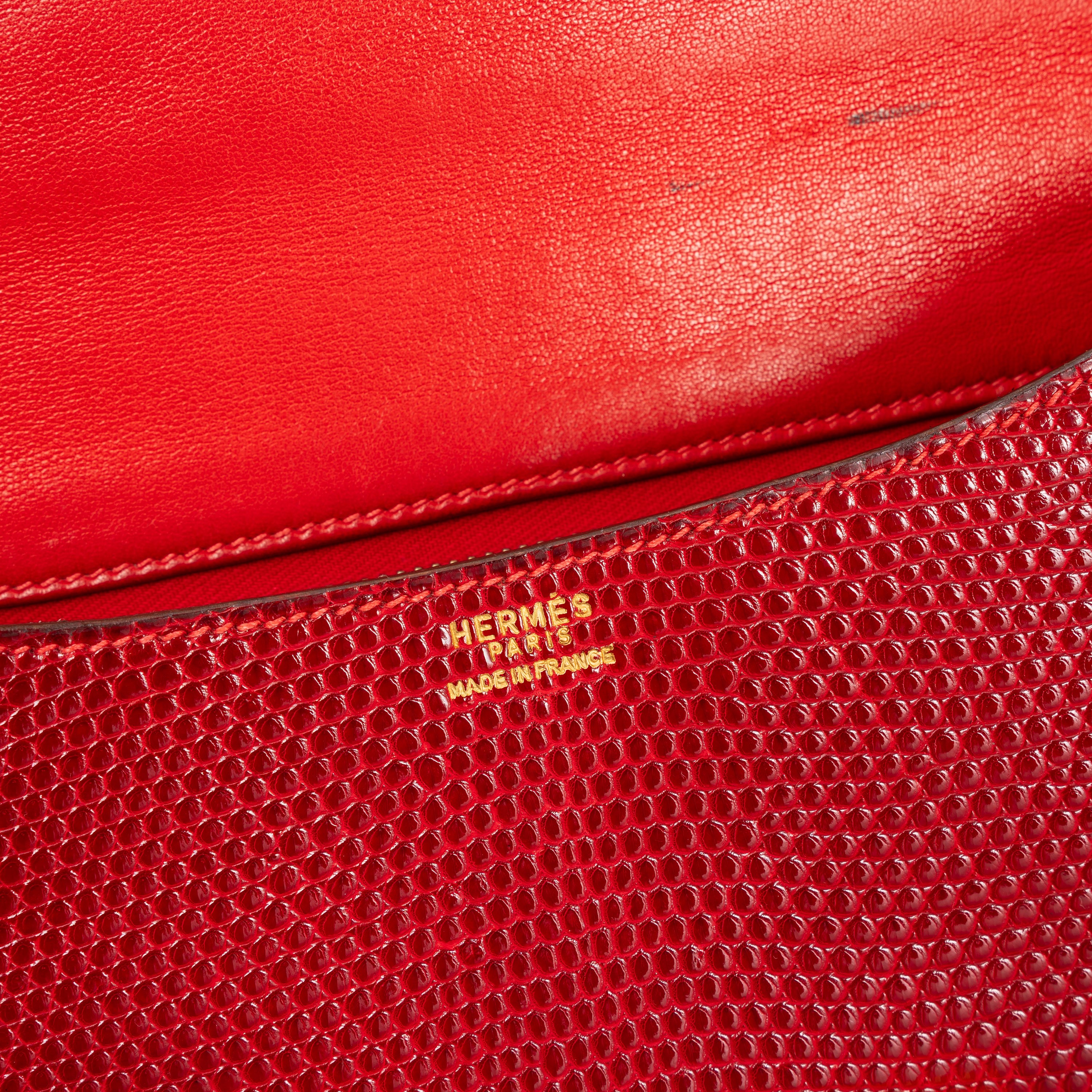HERMÈS CONSTANCE 24 IN LUCERTOLA ROSSA GHW - 1972