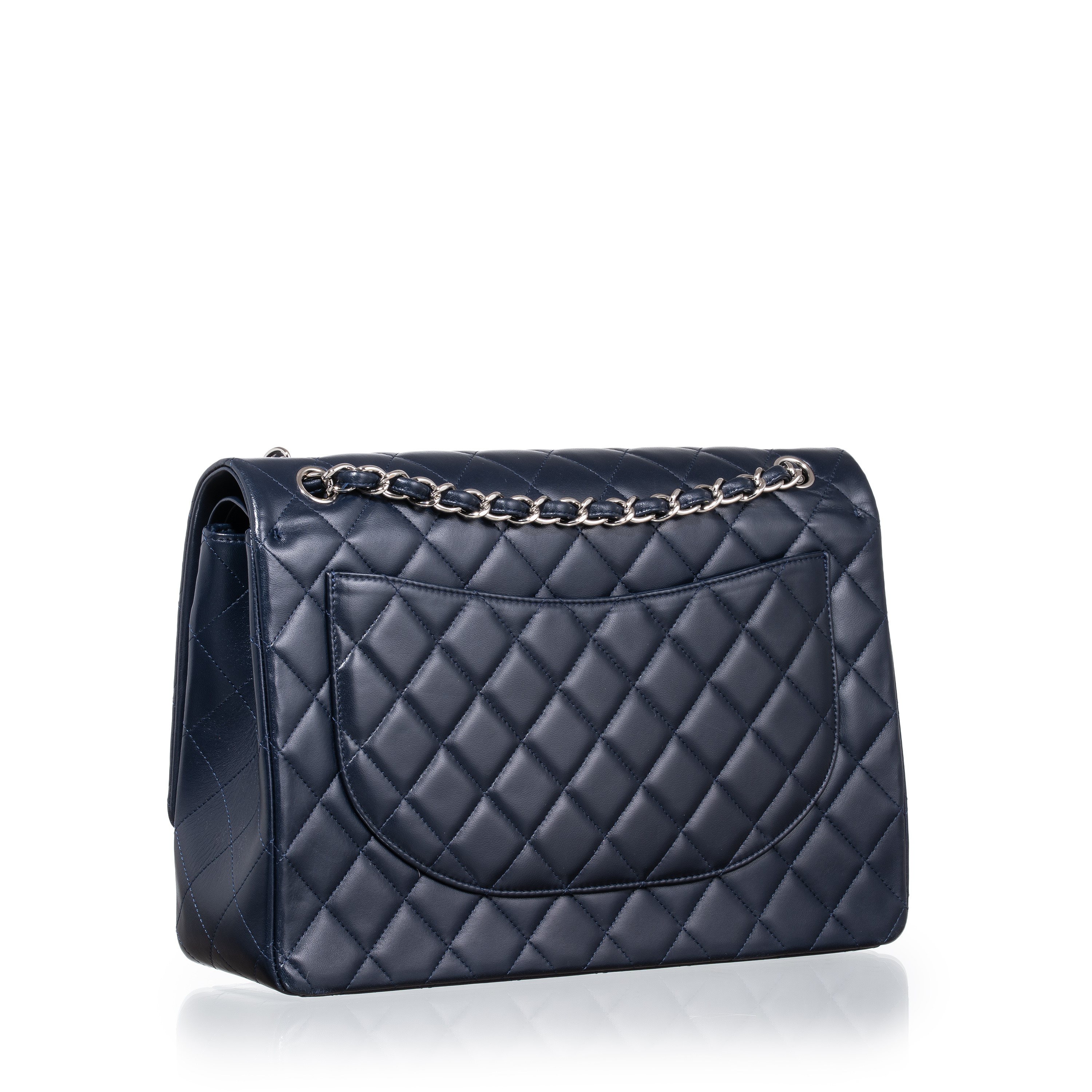 CHANEL MAXI JUMBO IN PELLE D’AGNELLO BLU PHW - 2011