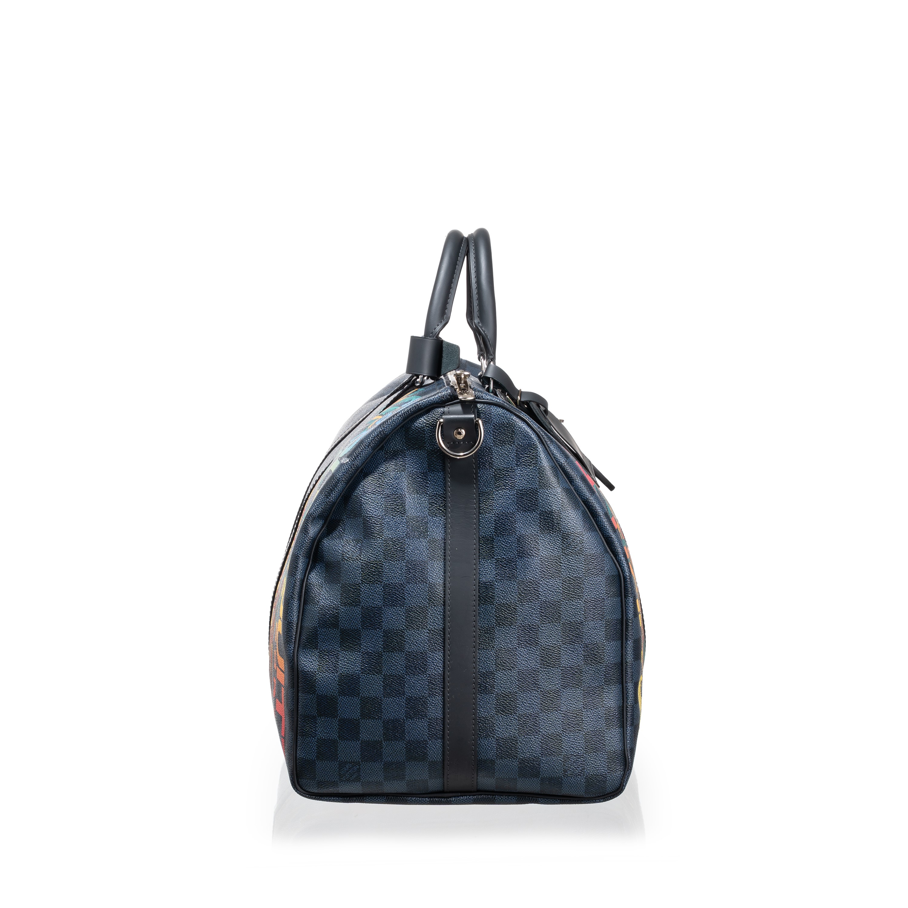 LOUIS VUITTON KEEPALL 55 BANDOULIÈRE DAMIER COBALT LIMITED EDITION JUNGLE - 2018