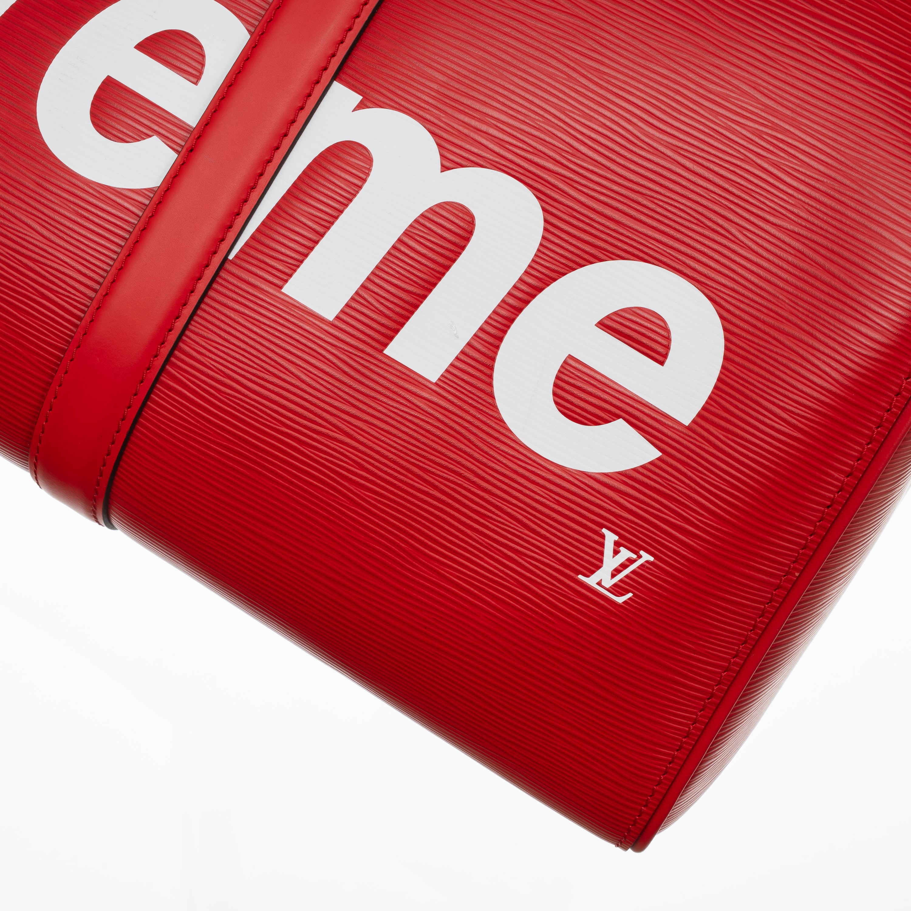 LOUIS VUITTON KEEPALL 45 BANDOULIÈRE LIMITED EDITION LV X SUPREME IN PELLE EPI ROSSA - 2017