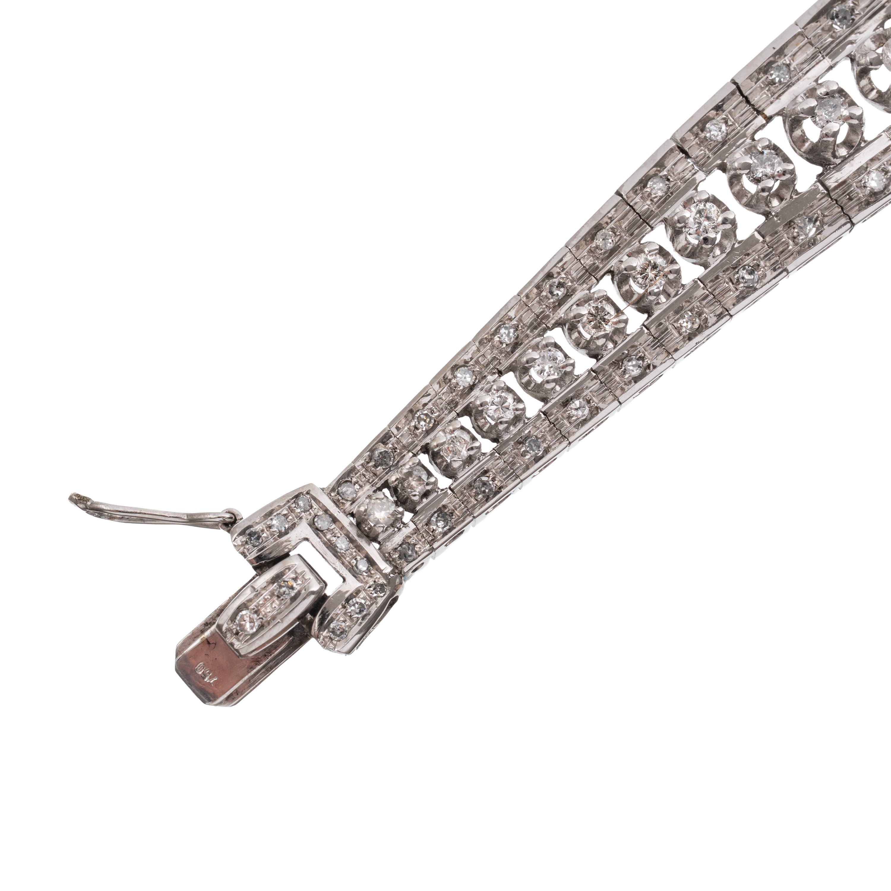 OMEGA - OROLOGIO SOLO TEMPO A CARICA MANUALE IN ORO BIANCO 18KT CON BRACCIALE INTEGRATO IN ORO BI...