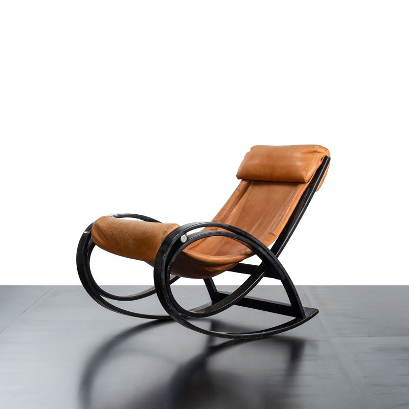 GAE AULENTI, POLTRONA A DONDOLO 'SGARSUL'