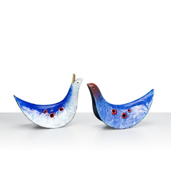 Gio Ponti e Paolo De Poli - GIO PONTI  E PAOLO DE POLI, SCULTURA 'COPPIA DI COLOMBINE'