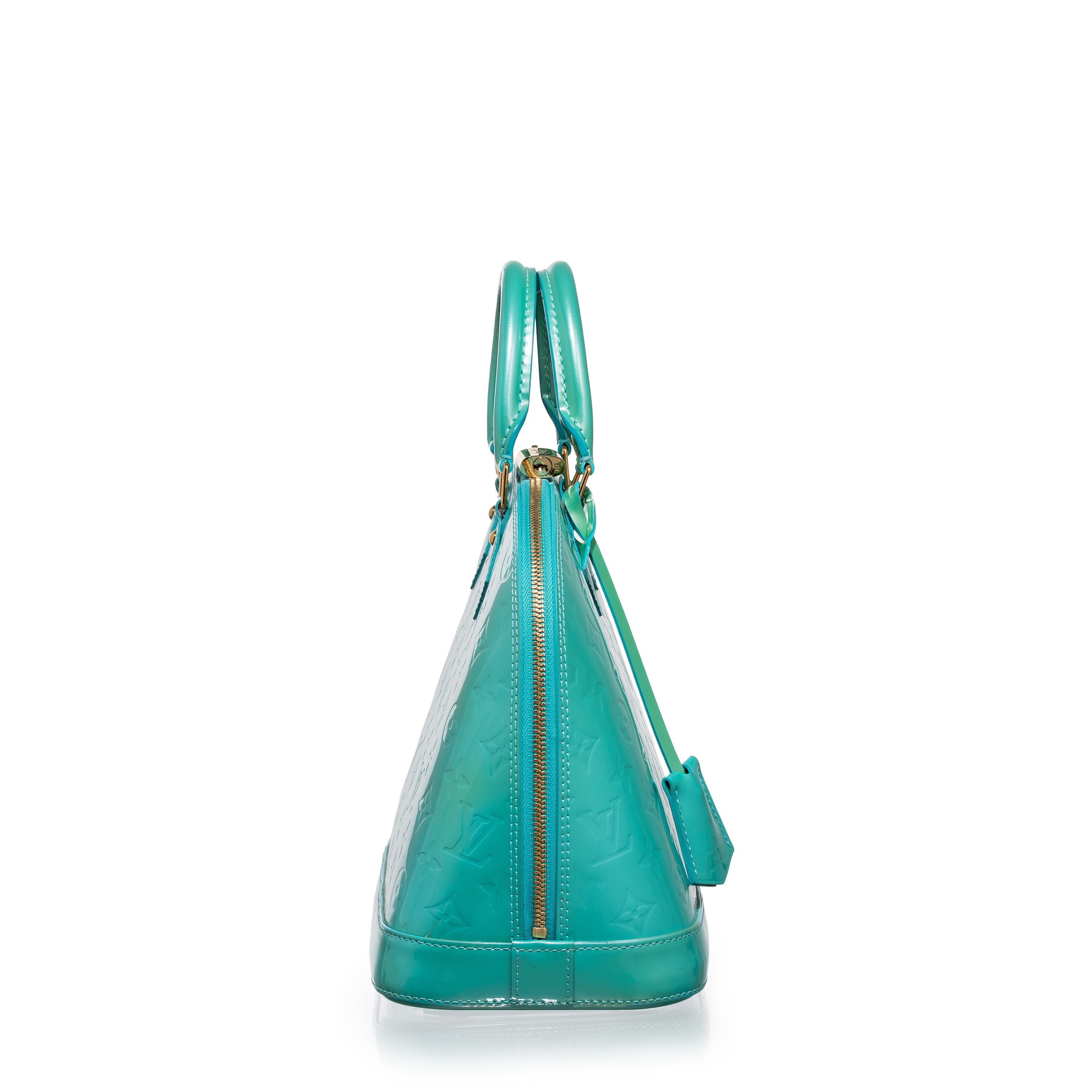 LOUIS VUITTON ALMA PM MONOGRAM VERNIS AZZURRA, GHW - 2012