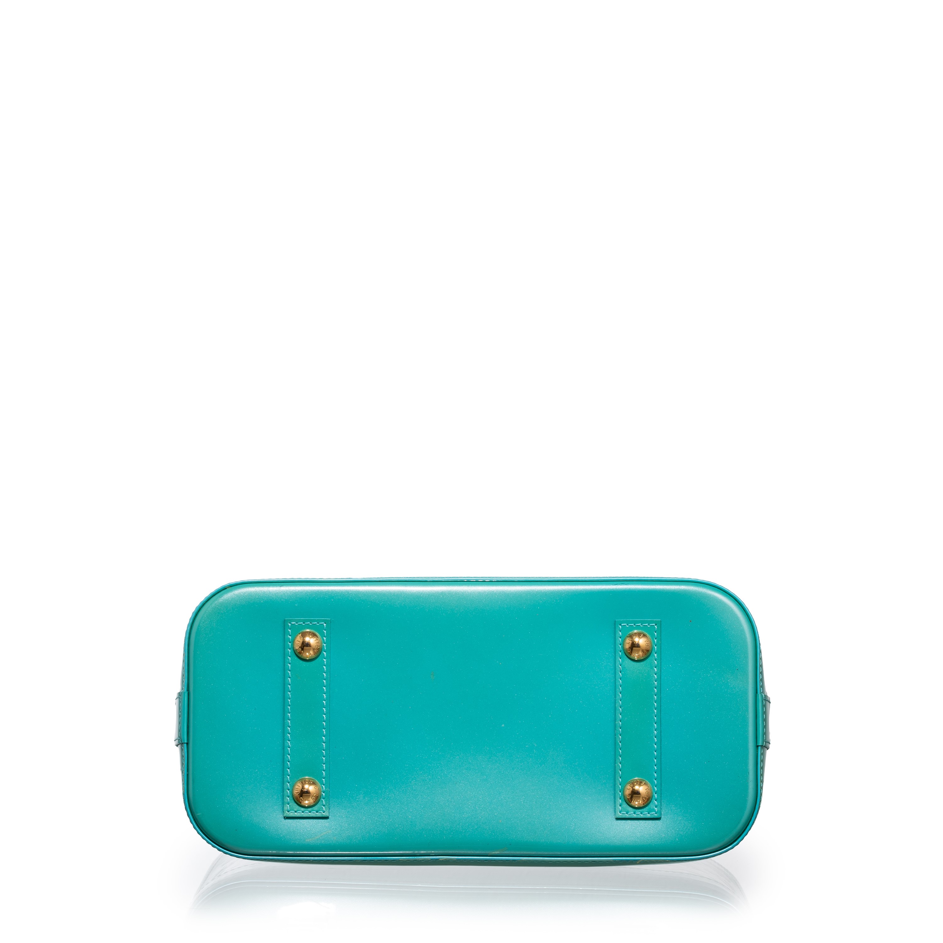 LOUIS VUITTON ALMA PM MONOGRAM VERNIS AZZURRA, GHW - 2012