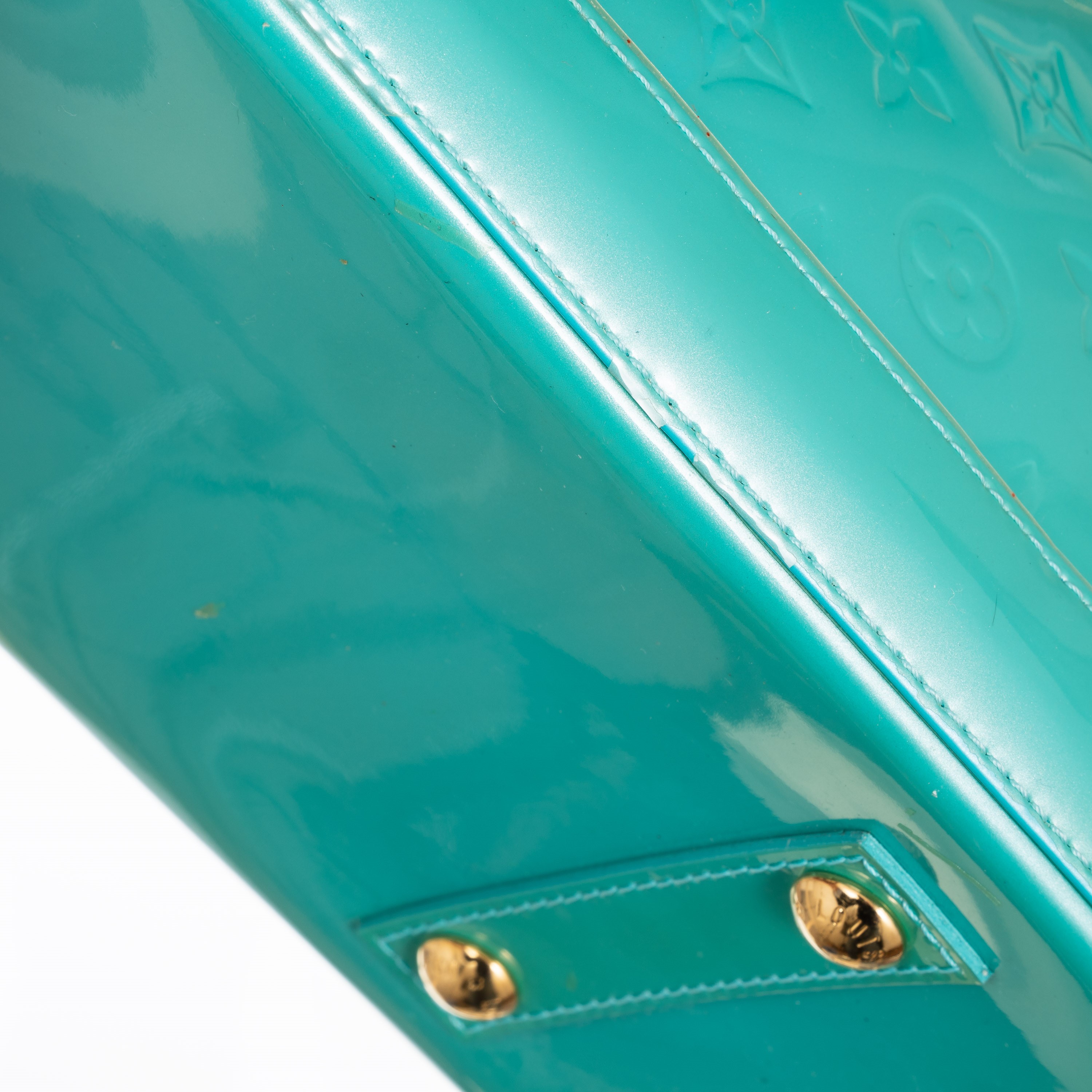 LOUIS VUITTON ALMA PM MONOGRAM VERNIS AZZURRA, GHW - 2012